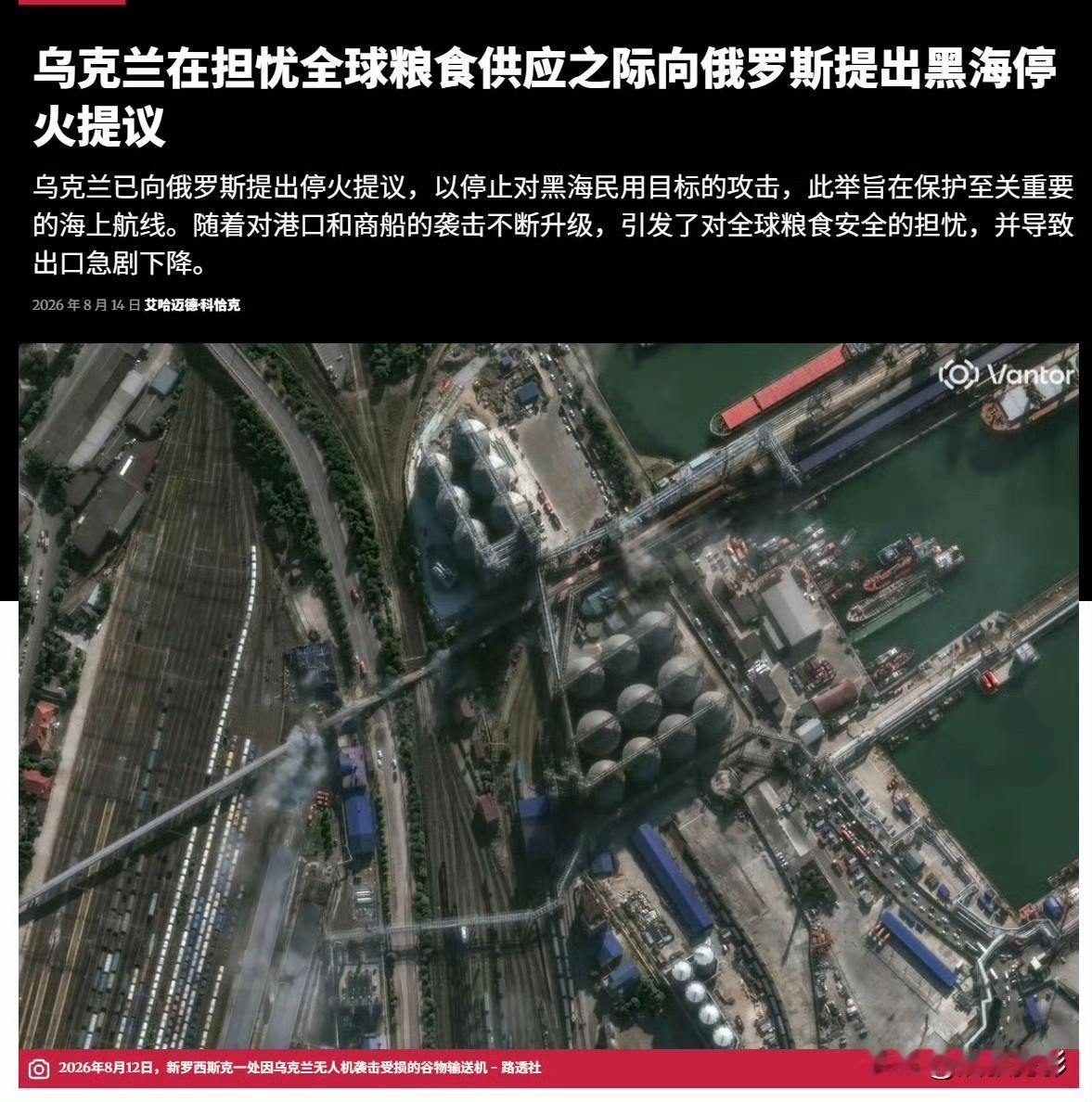 路透社：乌克兰向俄罗斯提议在黑海停火。