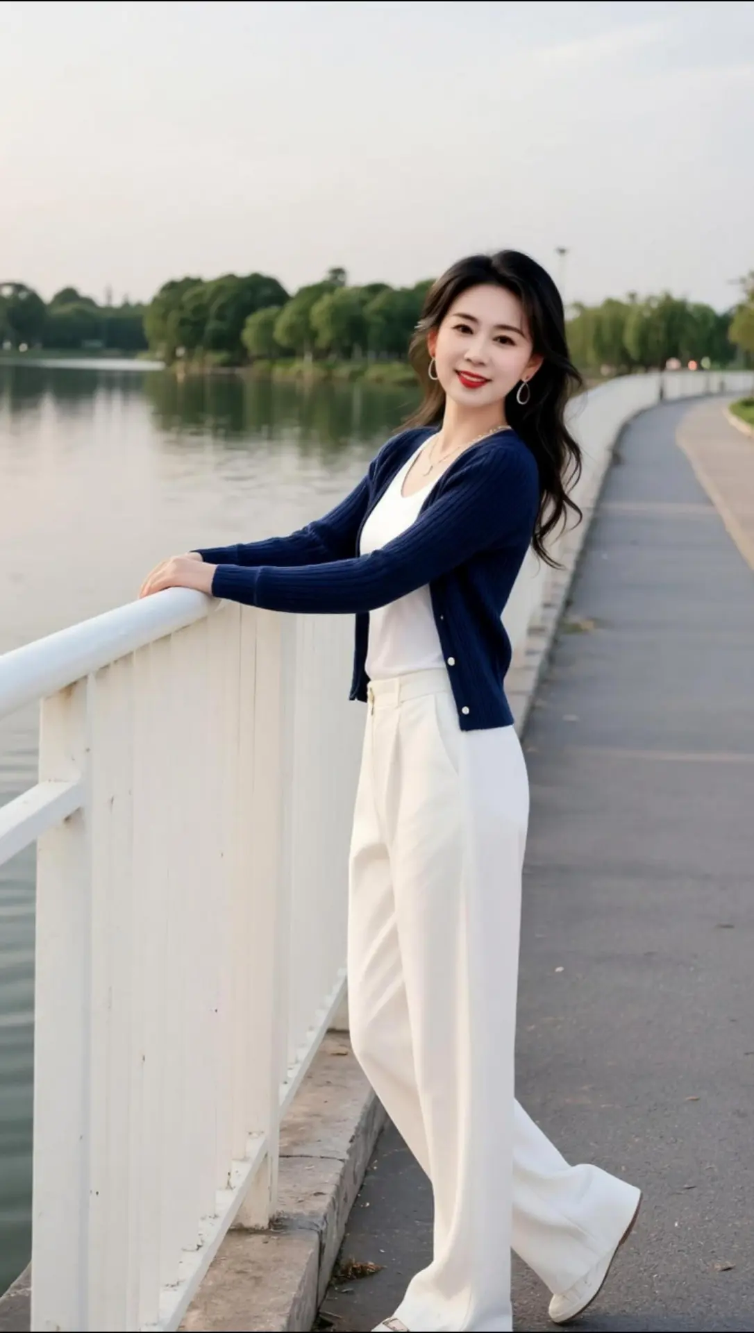 AI湖畔清新照 随变ai随便玩