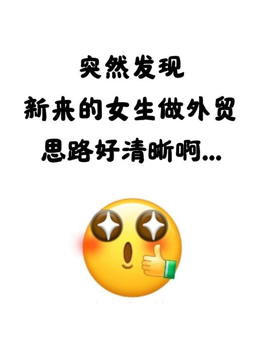 突然发现新来的女生做外贸思路好清晰啊...