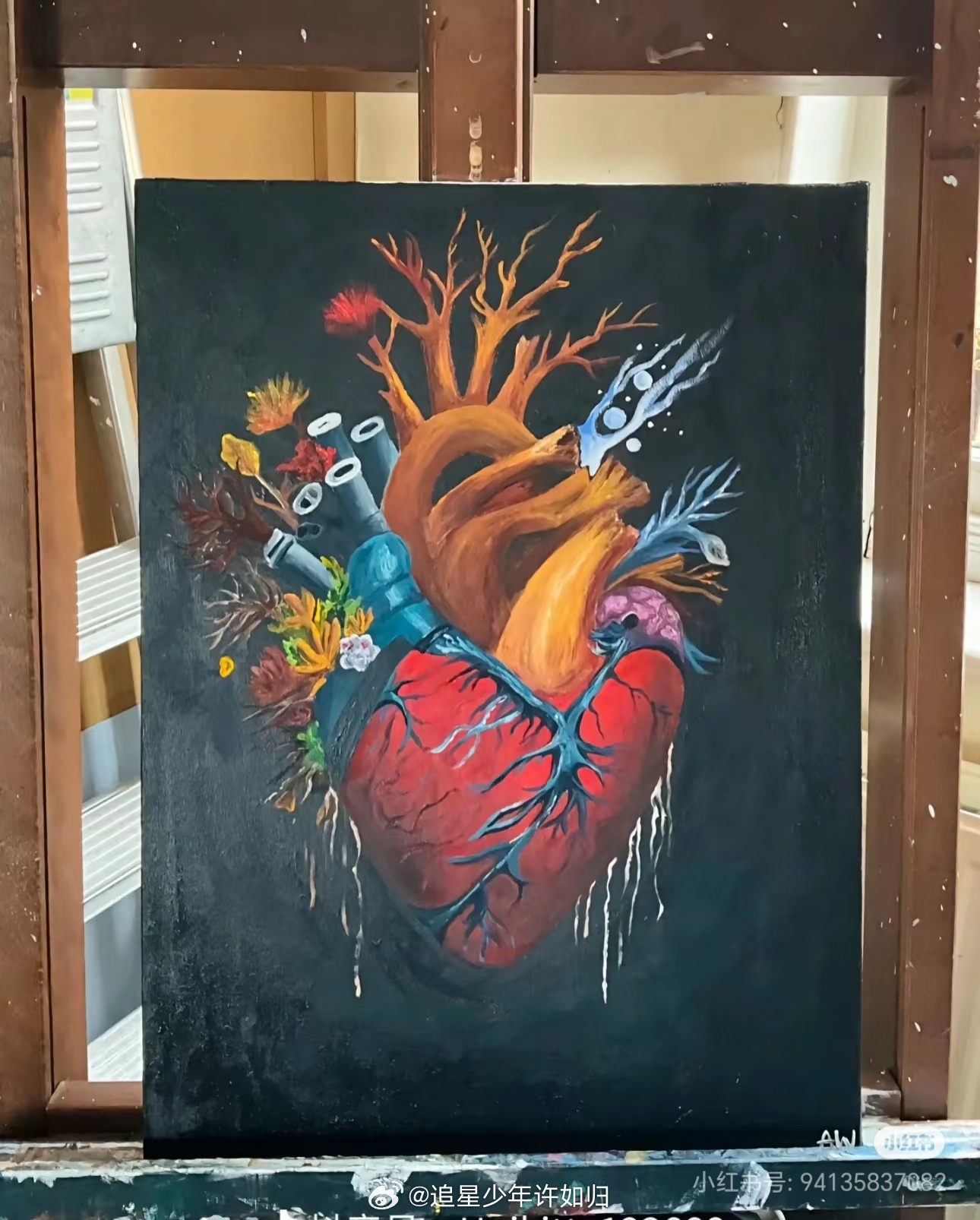 不得不说王诗龄的绘画作品还是很有感觉的，色彩搭配的也很好看啊 ​​​