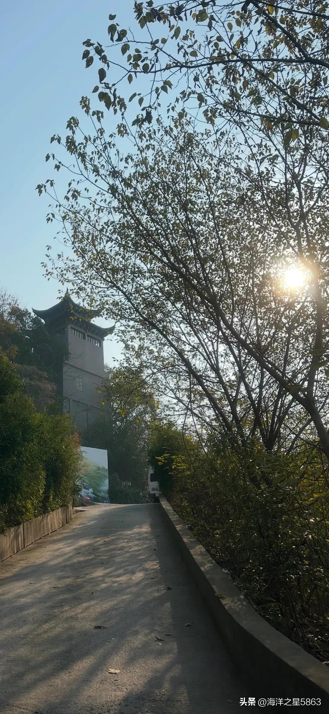 今年春分游湘湖先照寺，我看见湖对面山头有一佛塔，亭亭玉立，与先照寺塔遥相呼应，很