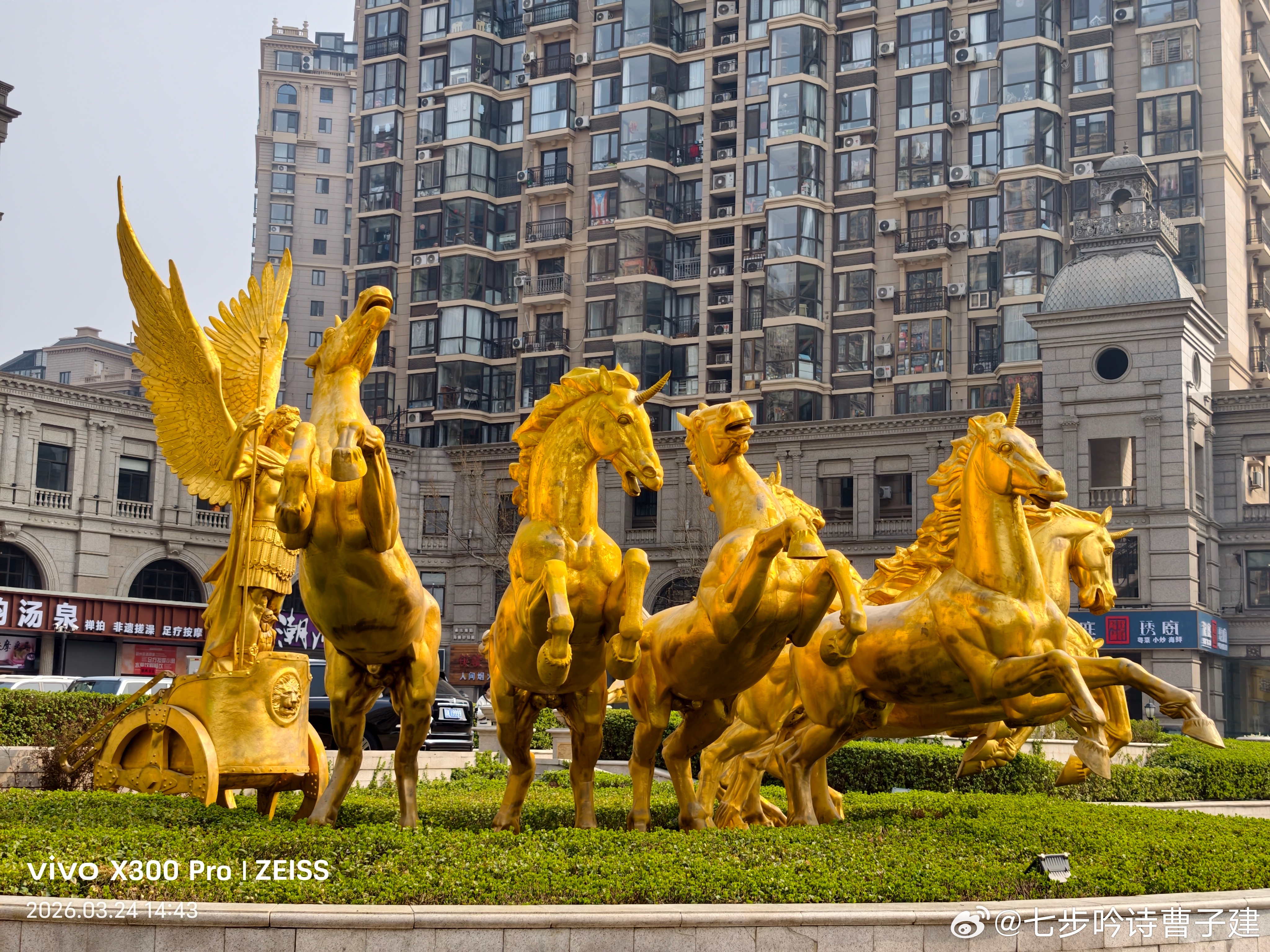 看完金茂府后去打卡了西大望路那个珠江帝景，有没有大佬懂门口放策马奔腾是有什么讲究