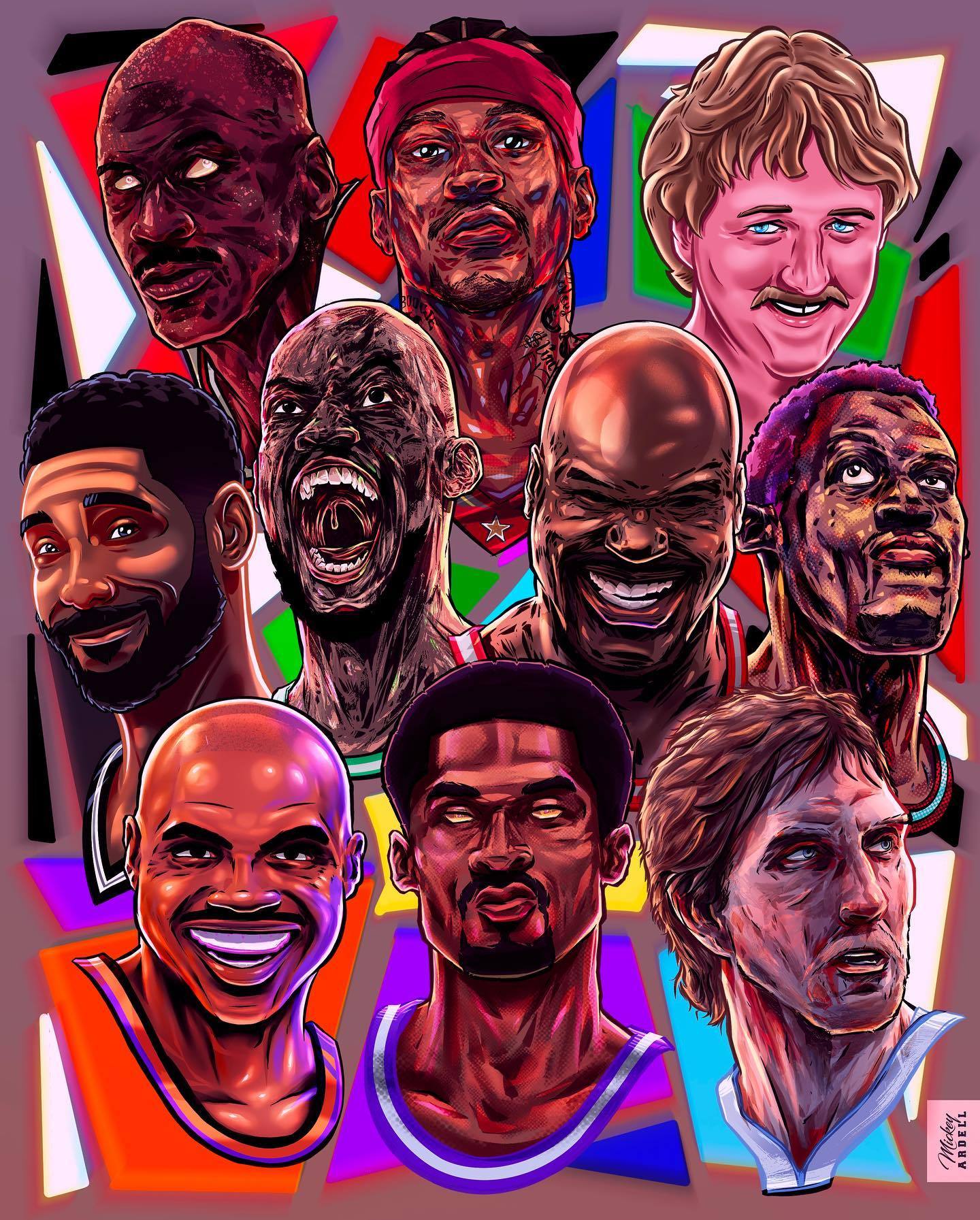 NBA球星涂鸦系列，喜欢可以收下！ ​​​