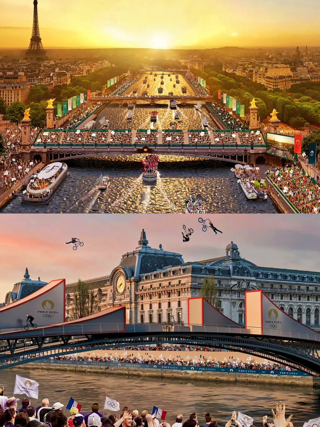 巴黎为了奥运会太拼了🇫🇷7个经典地标变身！