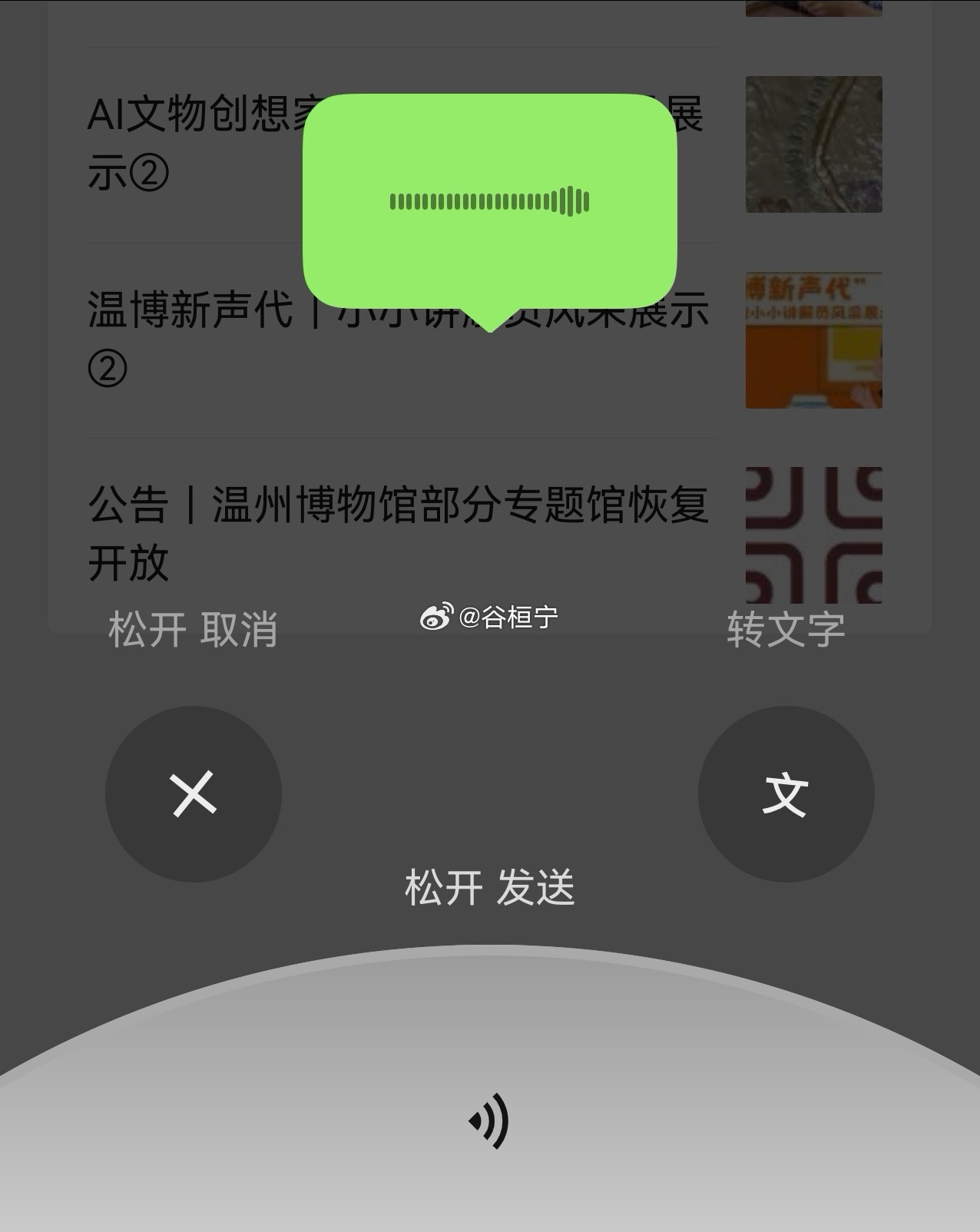 微信语音 丑确实挺丑的，幸好目前鸿蒙系统还没有跟上[酷] ​​​