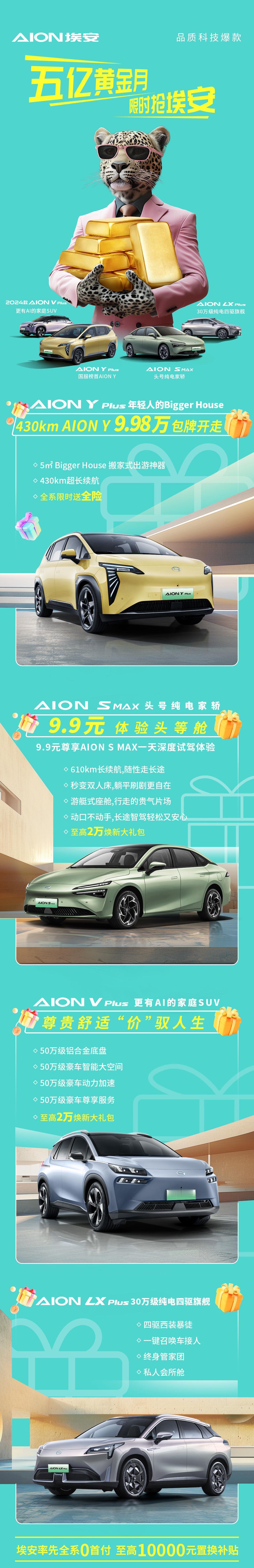 国内新能源汽车都这么卷了吗？
今天看到消息，说埃安推出了一个“五亿黄金月”的活动