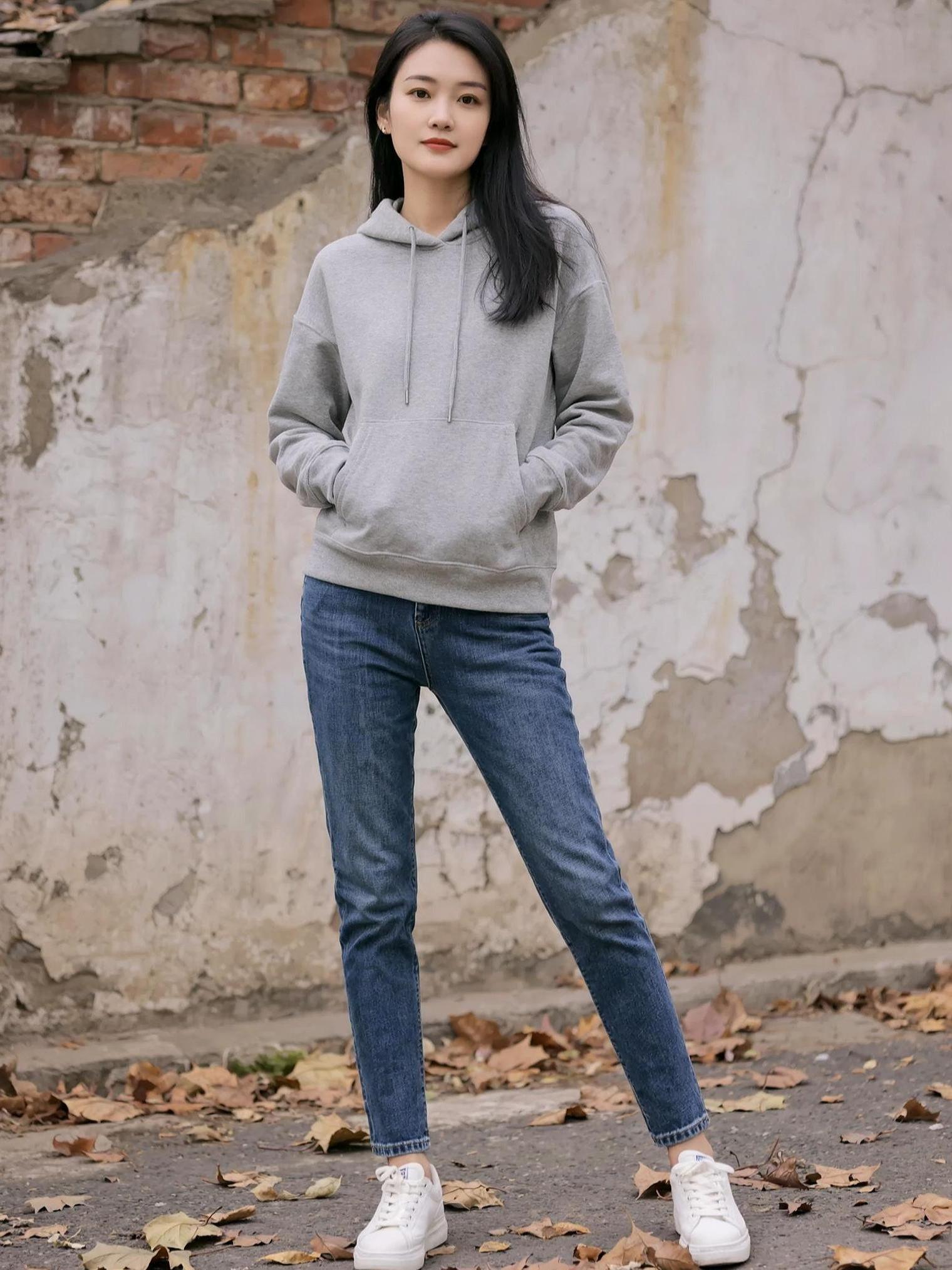 低饱和生活照  今日分享 穿搭牛仔裤穿搭