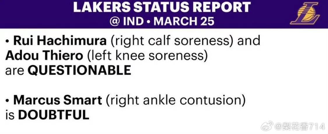 湖人步行者明日伤病名单！步行者这边——西亚卡姆、内姆布哈德、内史密斯、奥比托平出