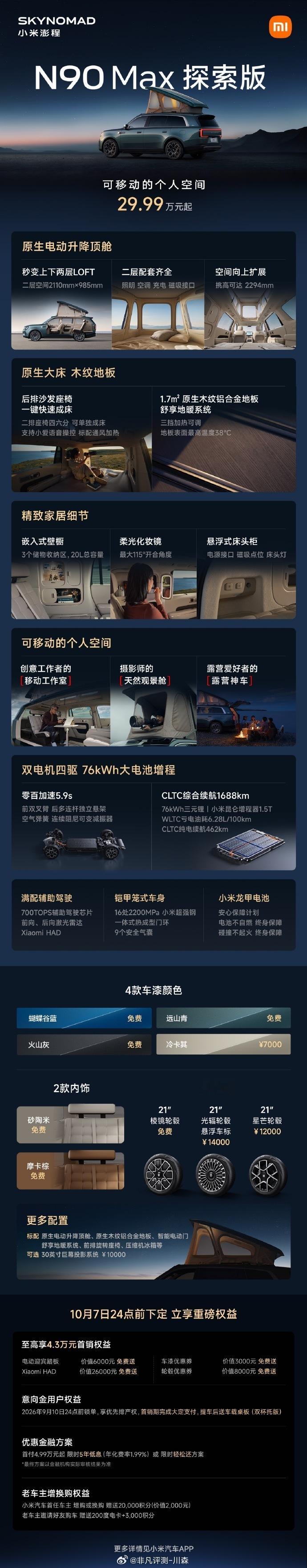 一图读懂。小米澎程N90 Max探索版[太开心]小米澎程 ​​​