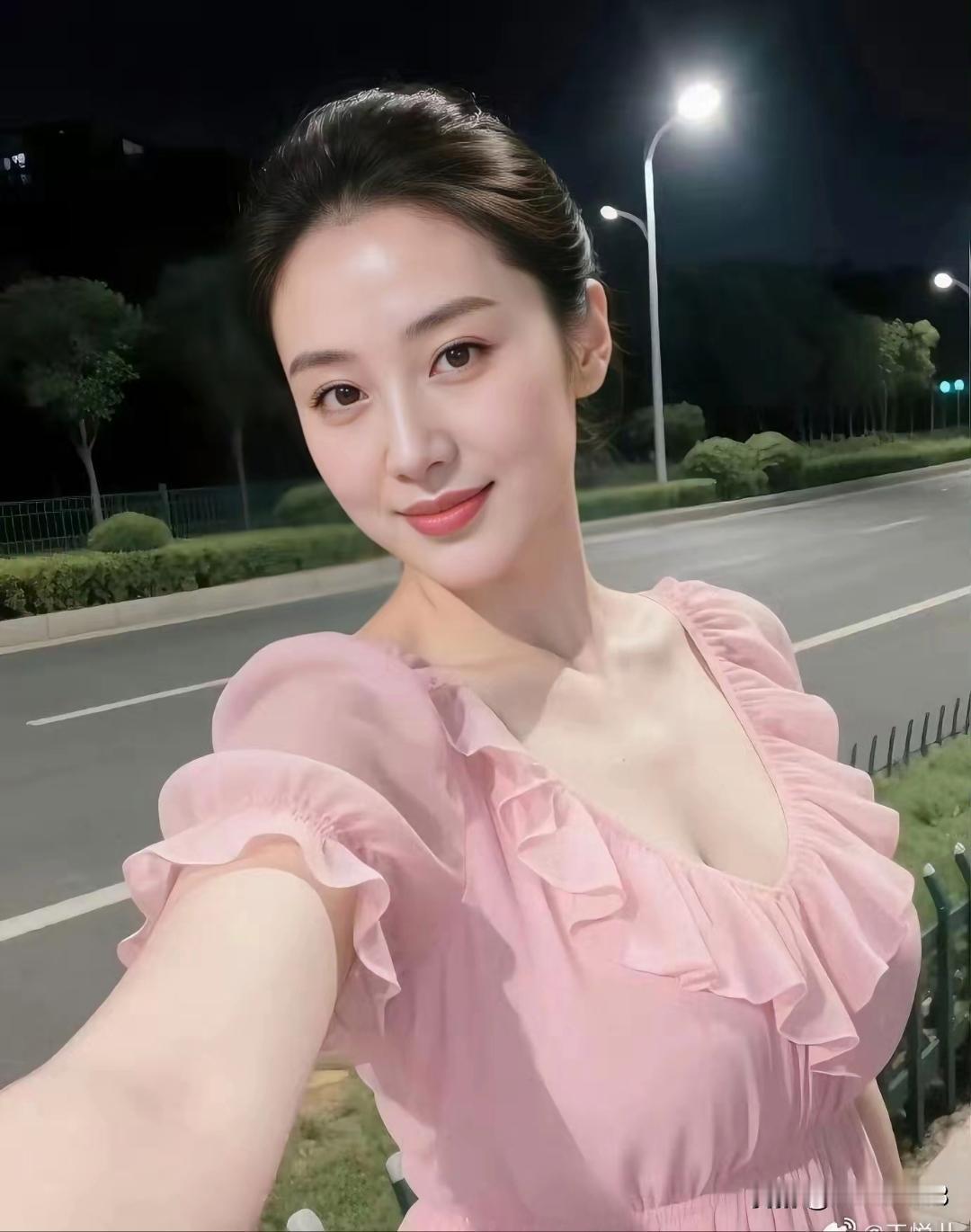 月色如水，美人如画。