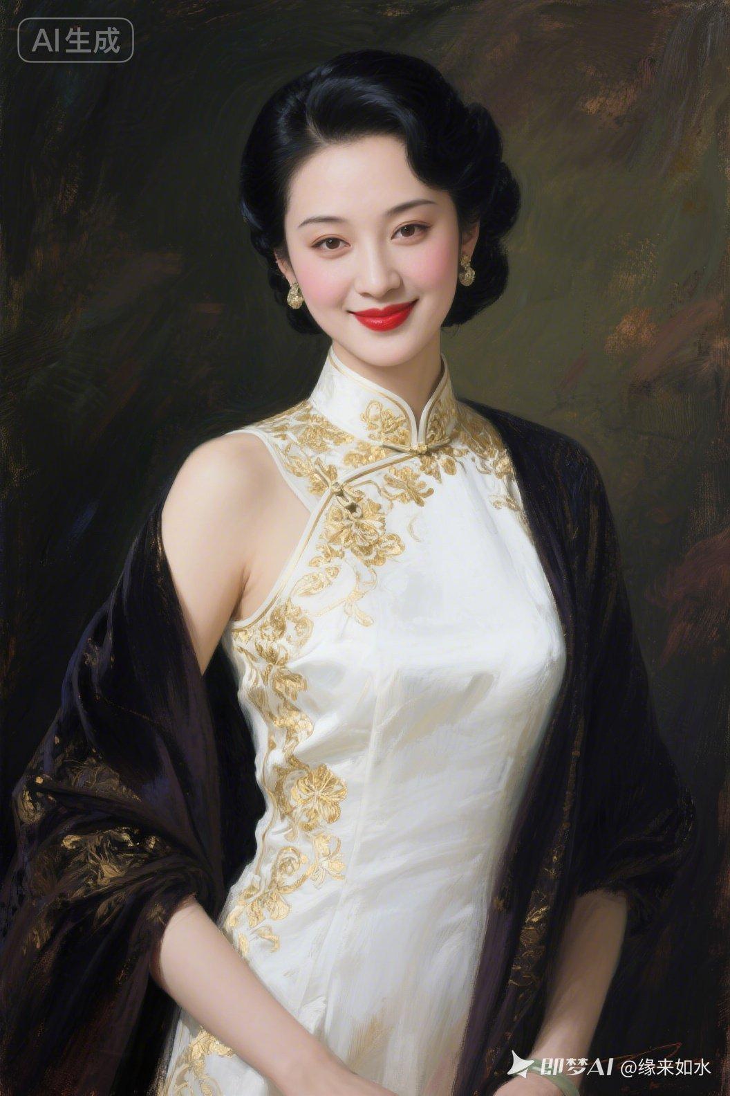 优雅复古的旗袍美人，韵味十足！