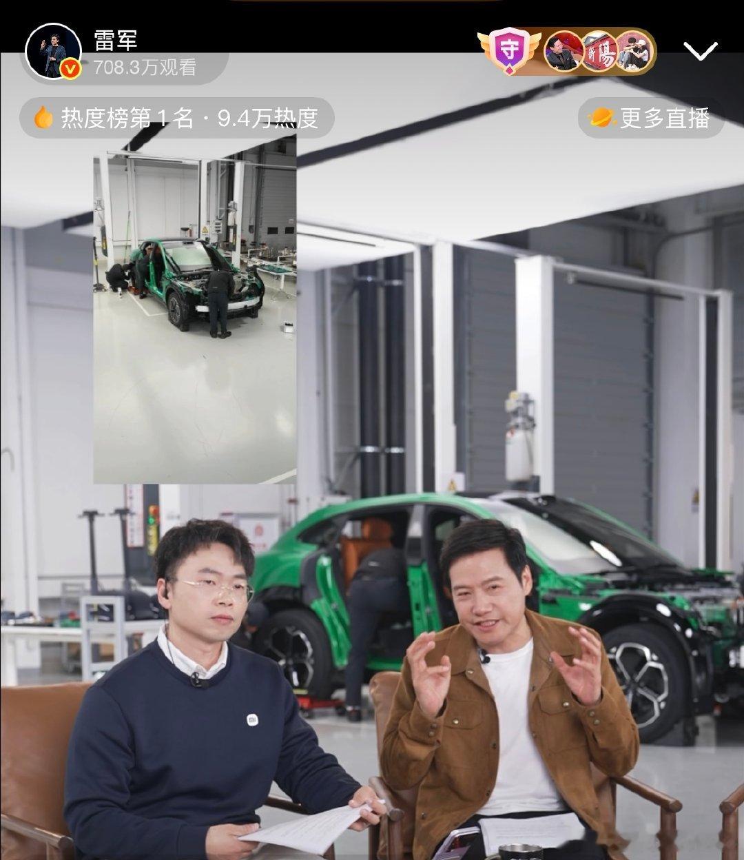 【雷军回应小米汽车甩尾】1月3日晚，进行拆车直播，谈到小米汽车甩尾问题，雷军表示