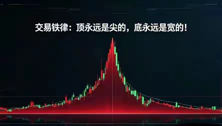 炒股铁律：顶永远是尖的，底永远是宽的！读懂不吃亏炒股越久，我越明白一个道理。散户