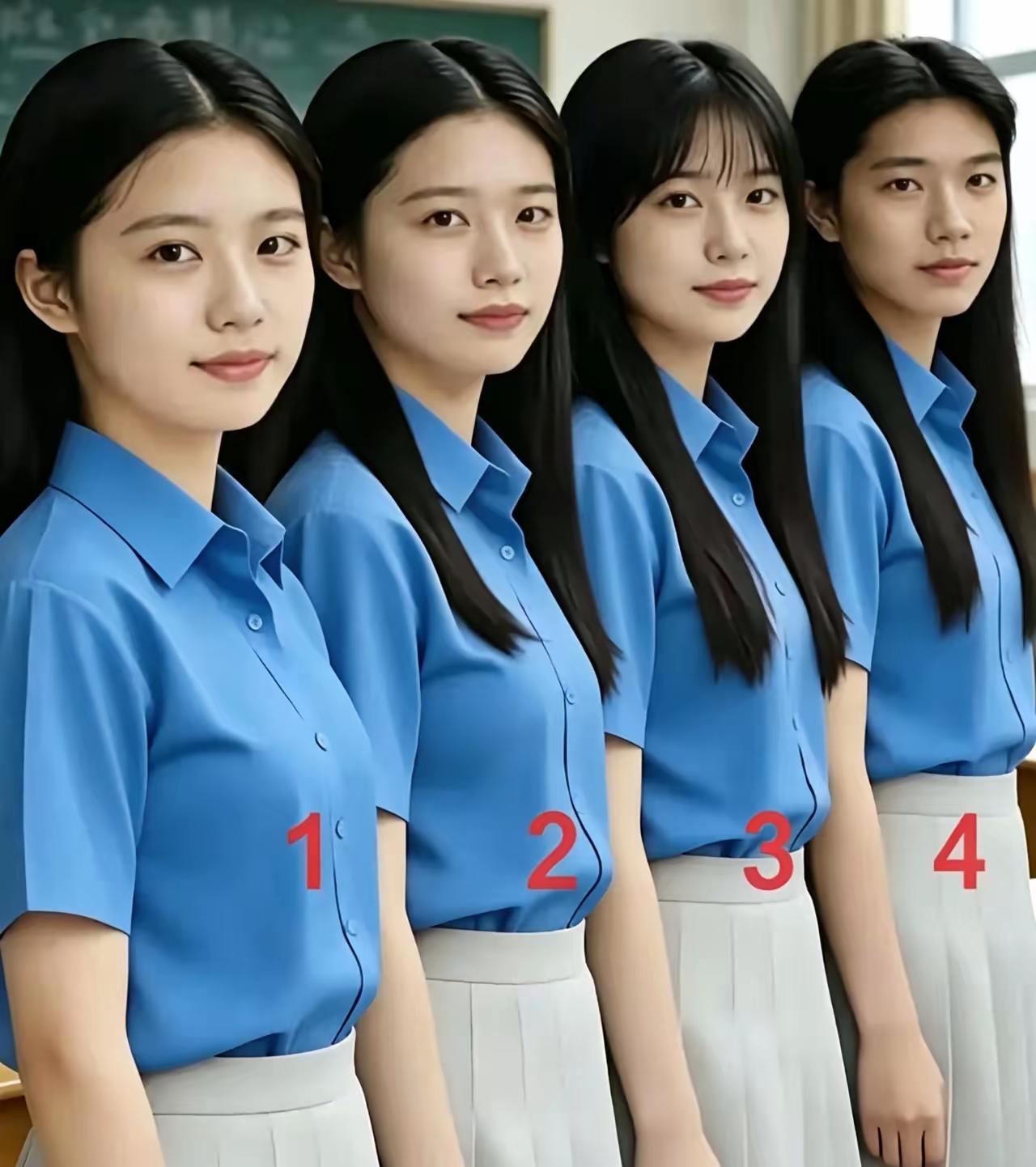 四位大美女都单身，谁也不要彩礼？你会把几号带走？四女同框 四名美女
