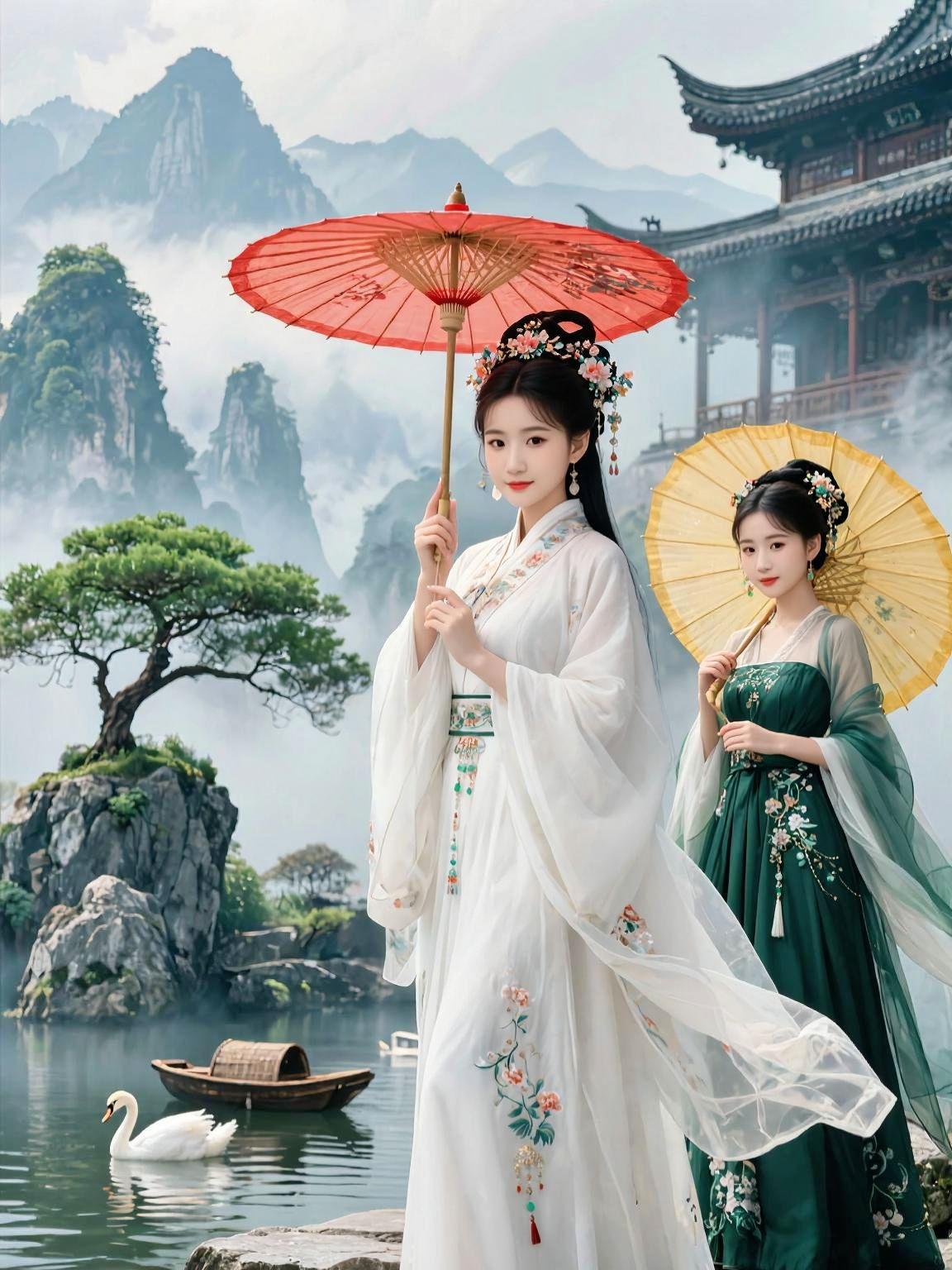 AI古风双姝写真