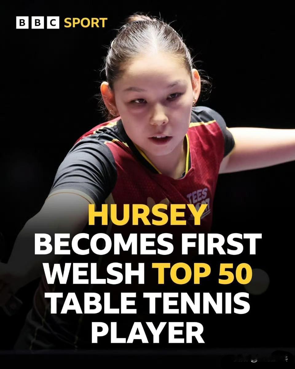 安娜·赫尔希成为首位进入世界排名前50的威尔士乒乓球运动员 🙌

这位19岁的