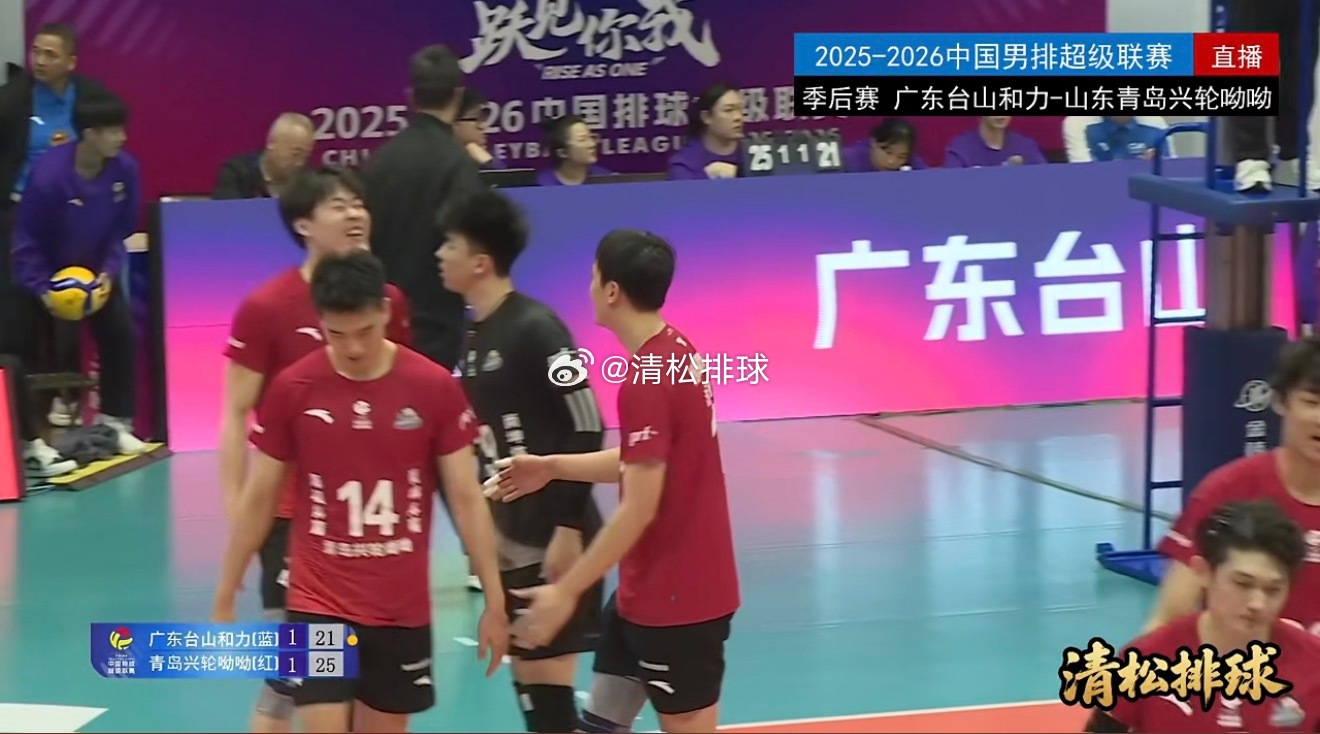 2025-2026中国男排超级联赛季后赛D组第18轮广东台山和力vs山东青岛兴轮
