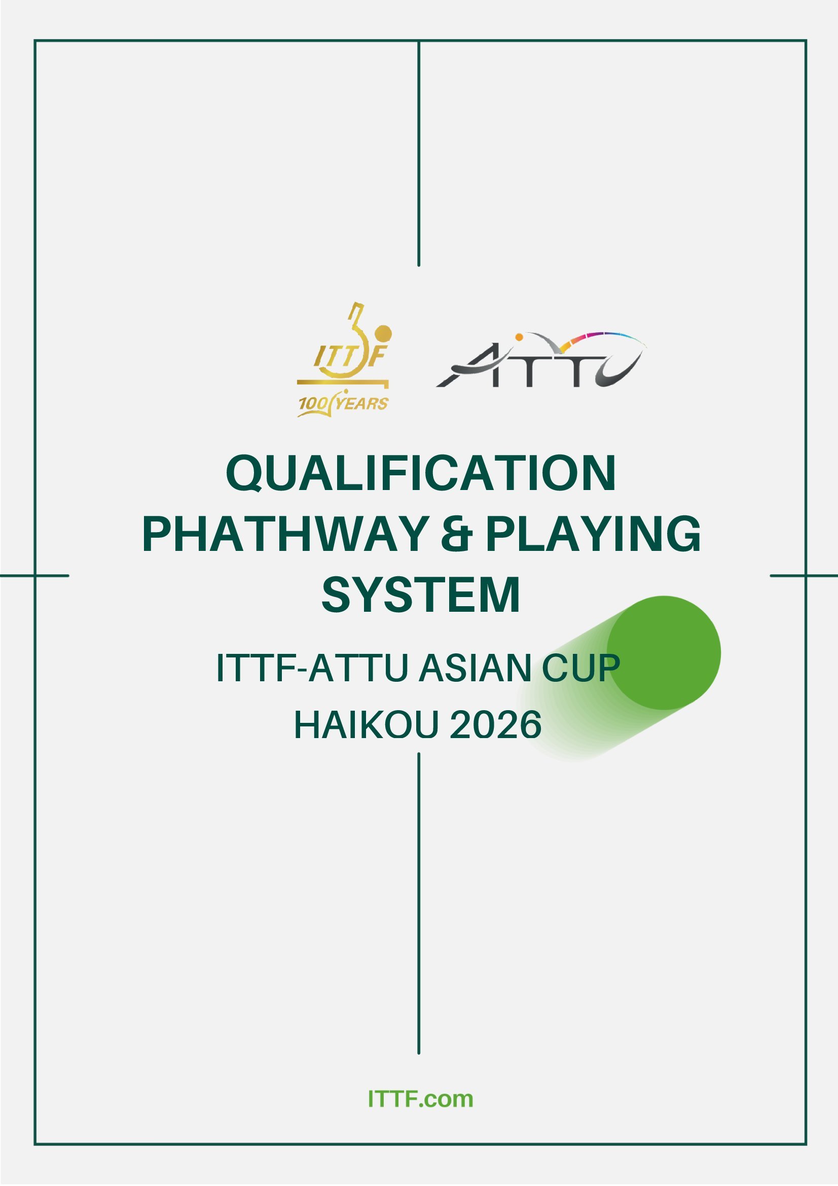 第35届国际乒联-亚乒联盟亚洲杯丨资格体系及赛制1.【参赛选手】1.1.将有男、