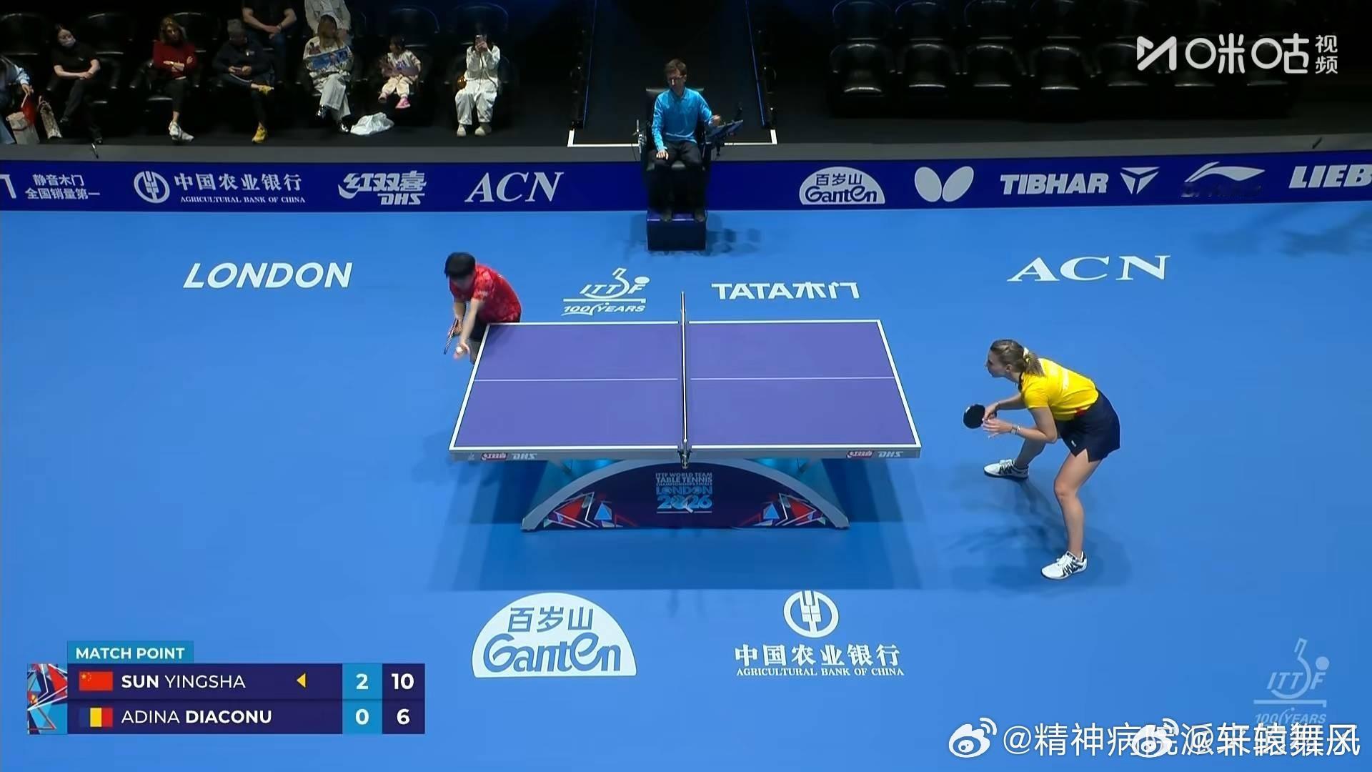 孙颖莎3比0迪亚科努恭喜莎莎世乒赛开门红。第一盘孙颖莎🇨🇳3-0阿迪娜 · 