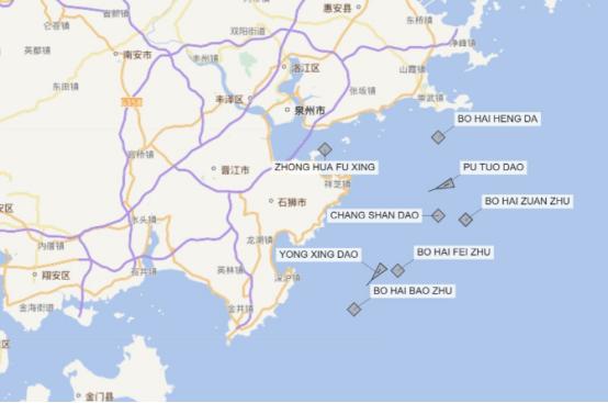 摆脱美军侦察机跟踪后，8艘巨轮在福建外海集结，地图上出现震撼一幕！

最新公布的