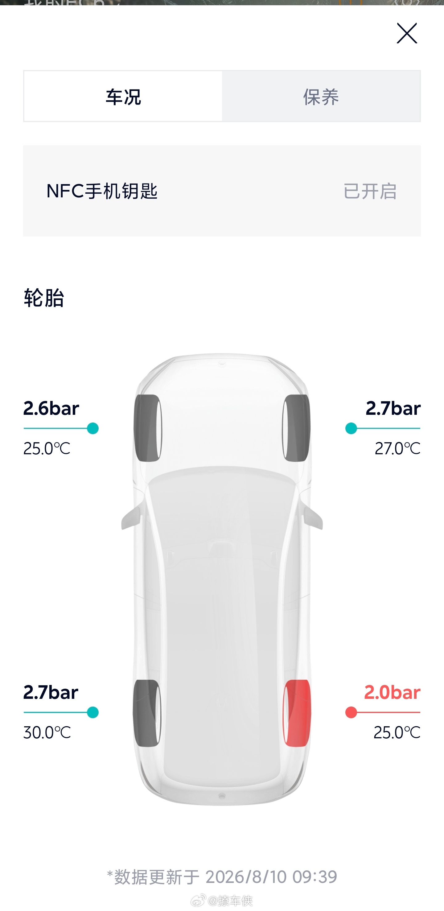 今天出门发现右后轮胎戳了个大钉子，提车一年多第一次遇到，还好蔚来有上门补胎服务，