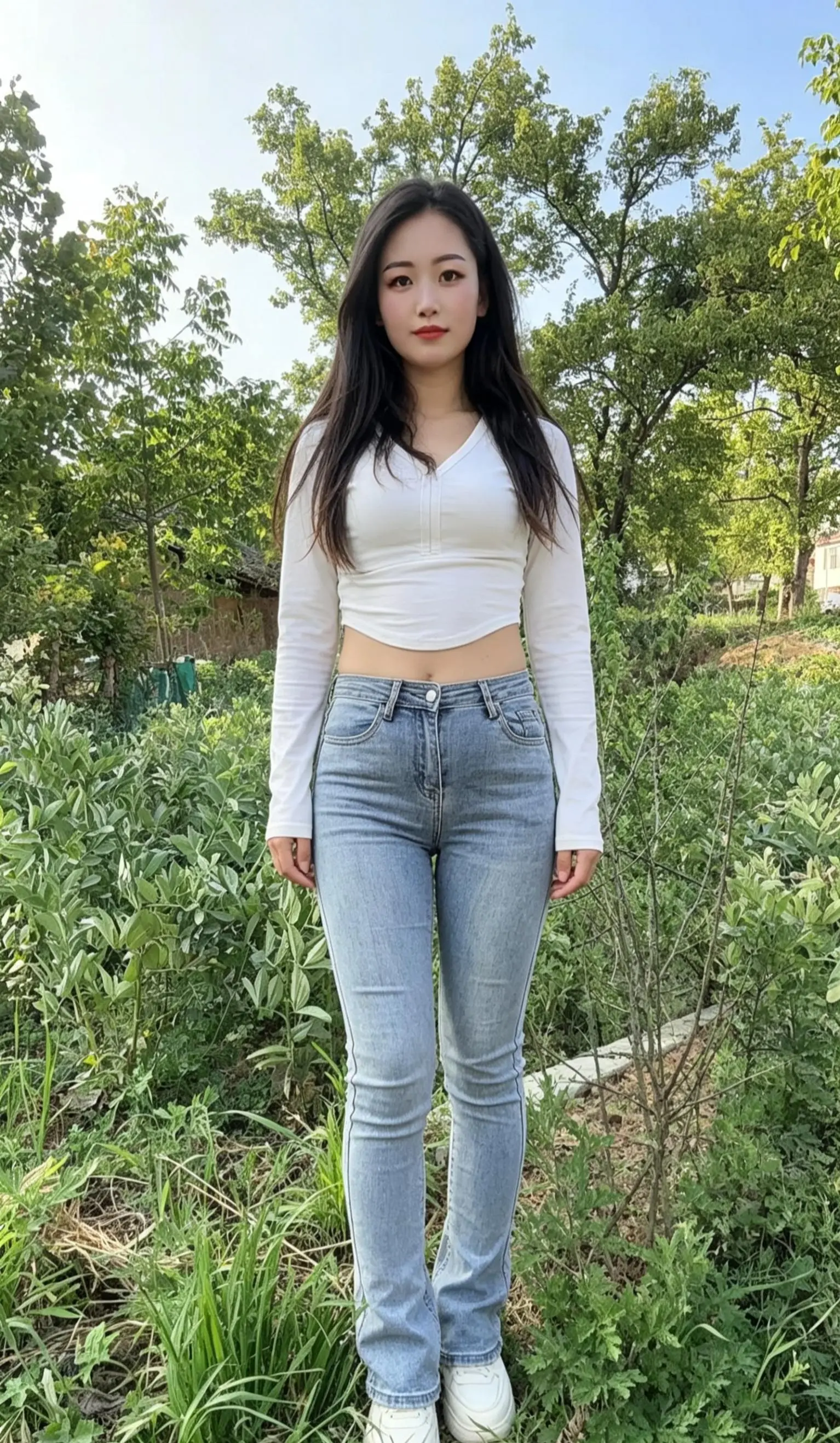 肉肉女生穿搭 牛仔裤女孩 感情