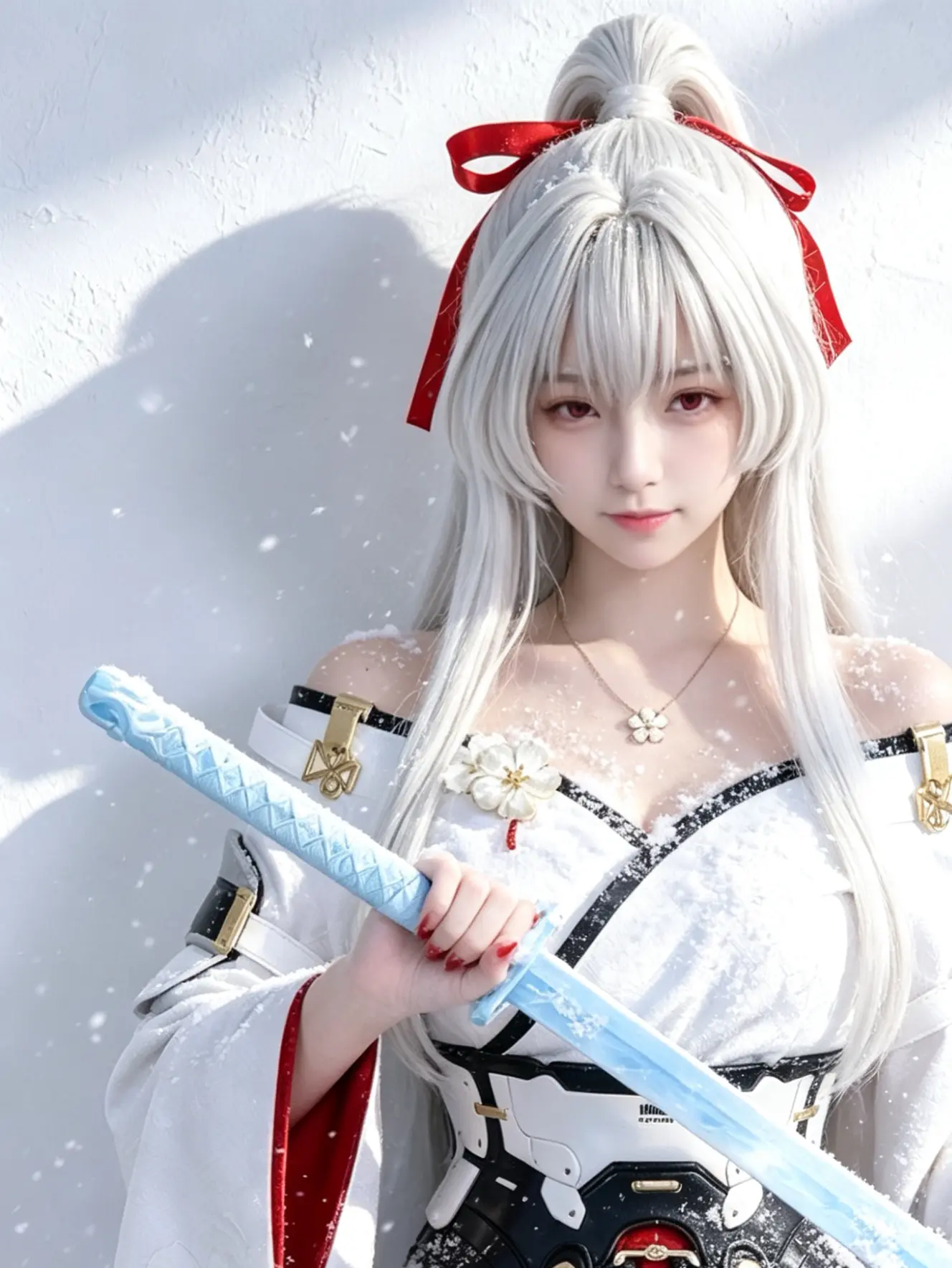 绯雪。   据说大家都是白毛控是真的吗？嘻嘻。