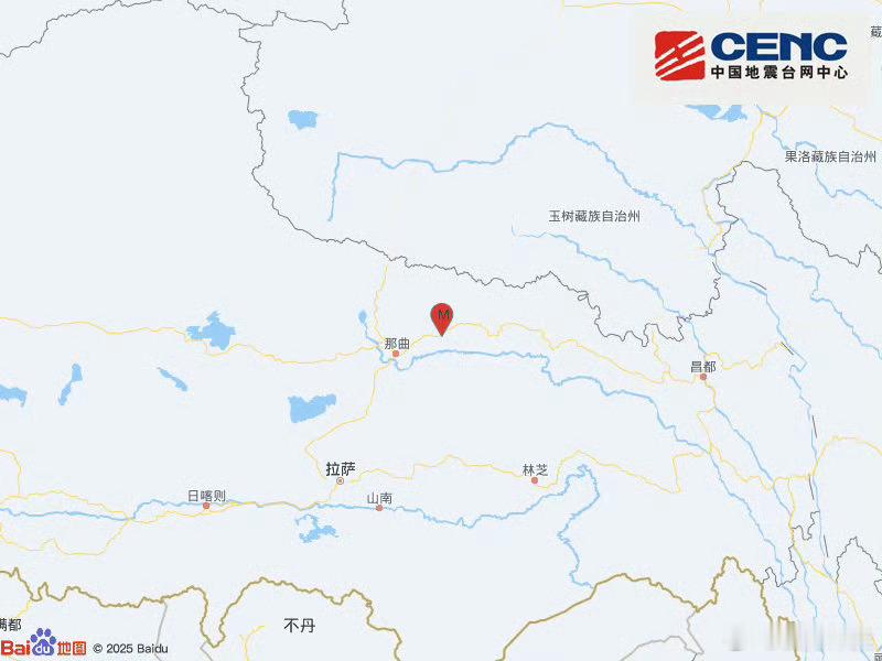 地震快讯中国地震台网正式测定：12月02日18时56分在西藏那曲市比如县（北纬3
