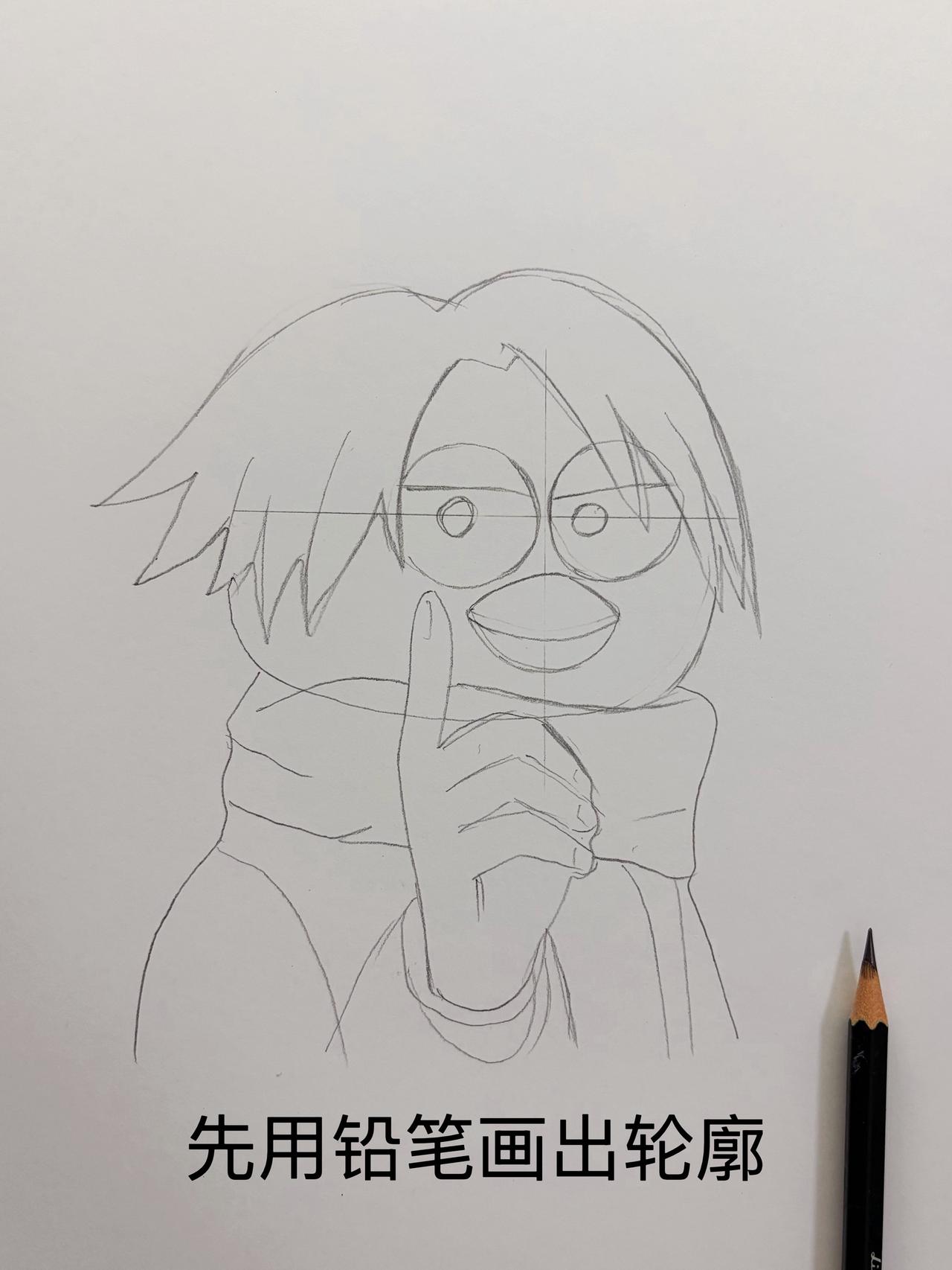 你学会了吗？画画教程 蔡徐坤 鸡你太美 铅笔画教学