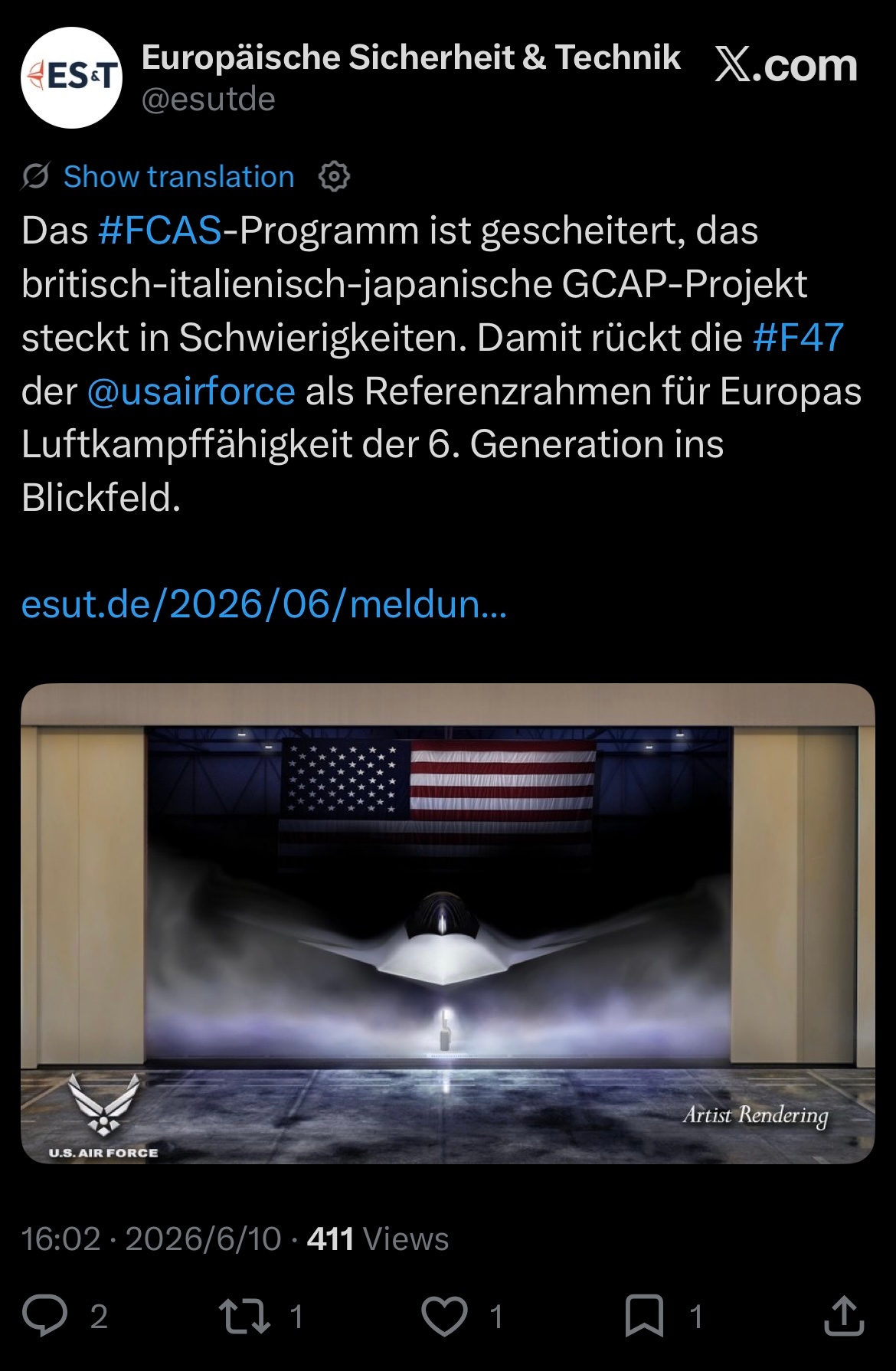 烽火问鼎计划 德国🇩🇪军媒真是一分钟都不愿“浪费”，ES&T报道，随着🇫?