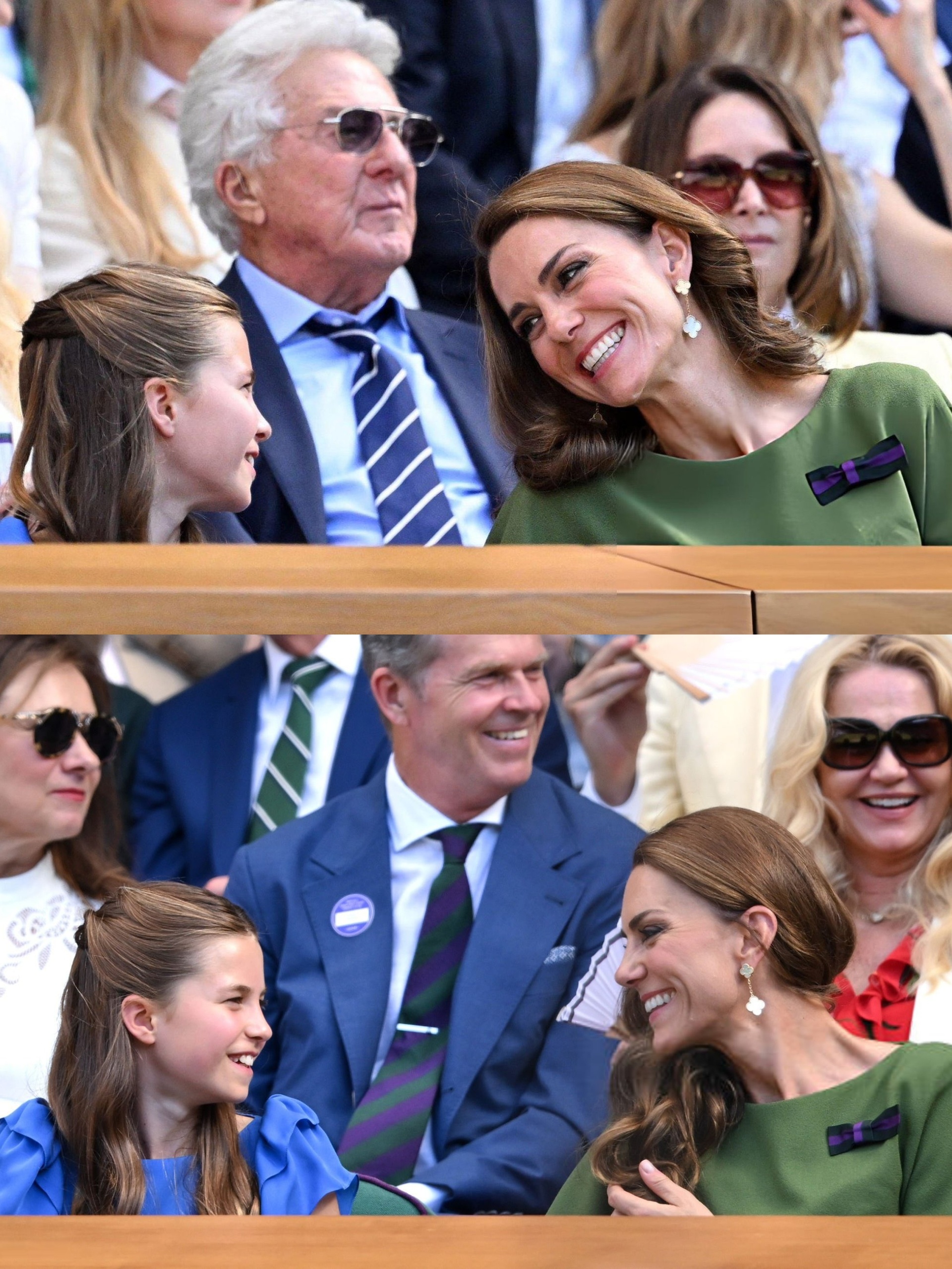 温网看台上的妈妈&女儿~katemiddleton