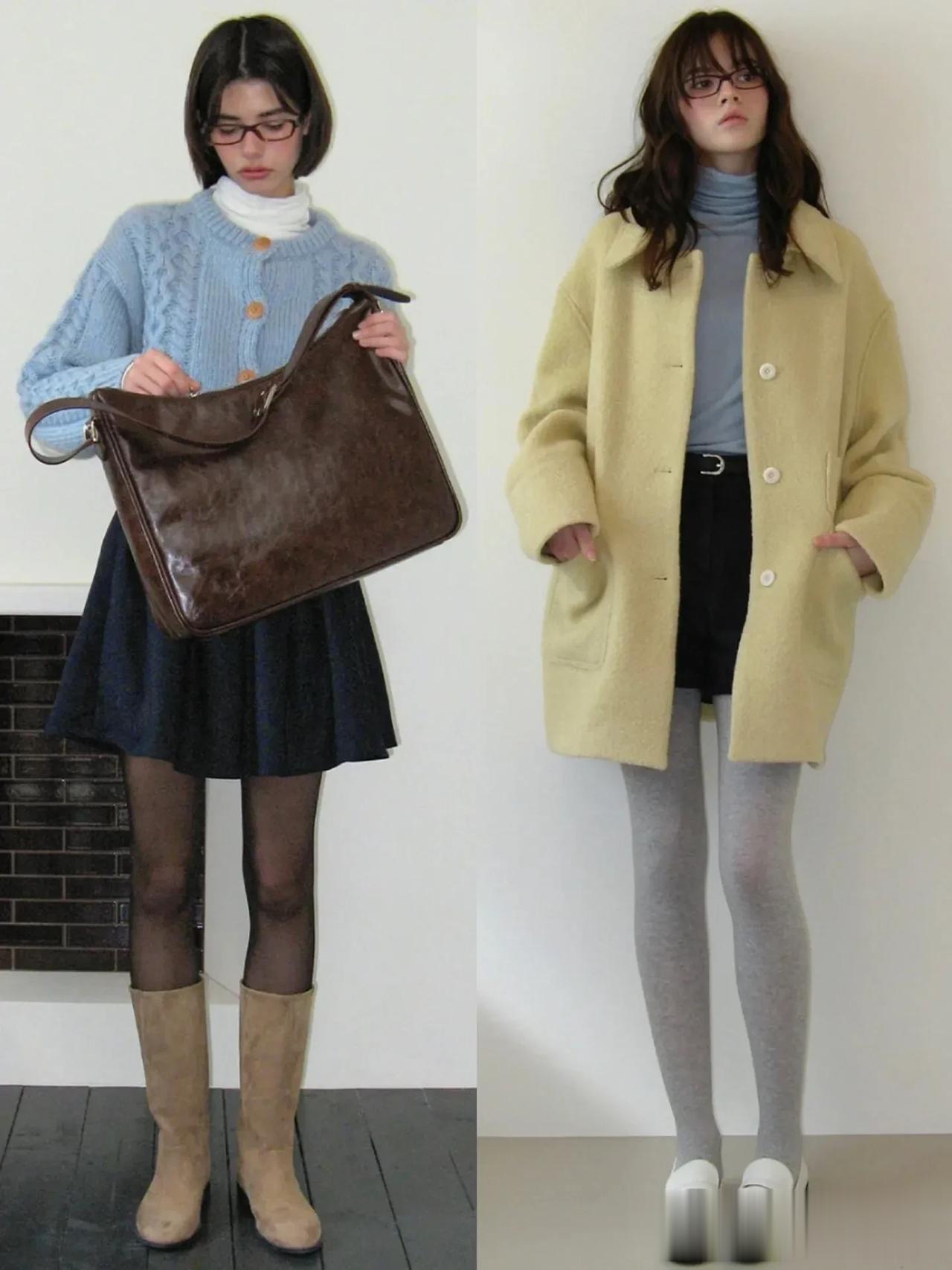 简单干净的设计，温柔的低饱和度色系搭配。在冬天在吸睛了。
#Fashion潮搭#
