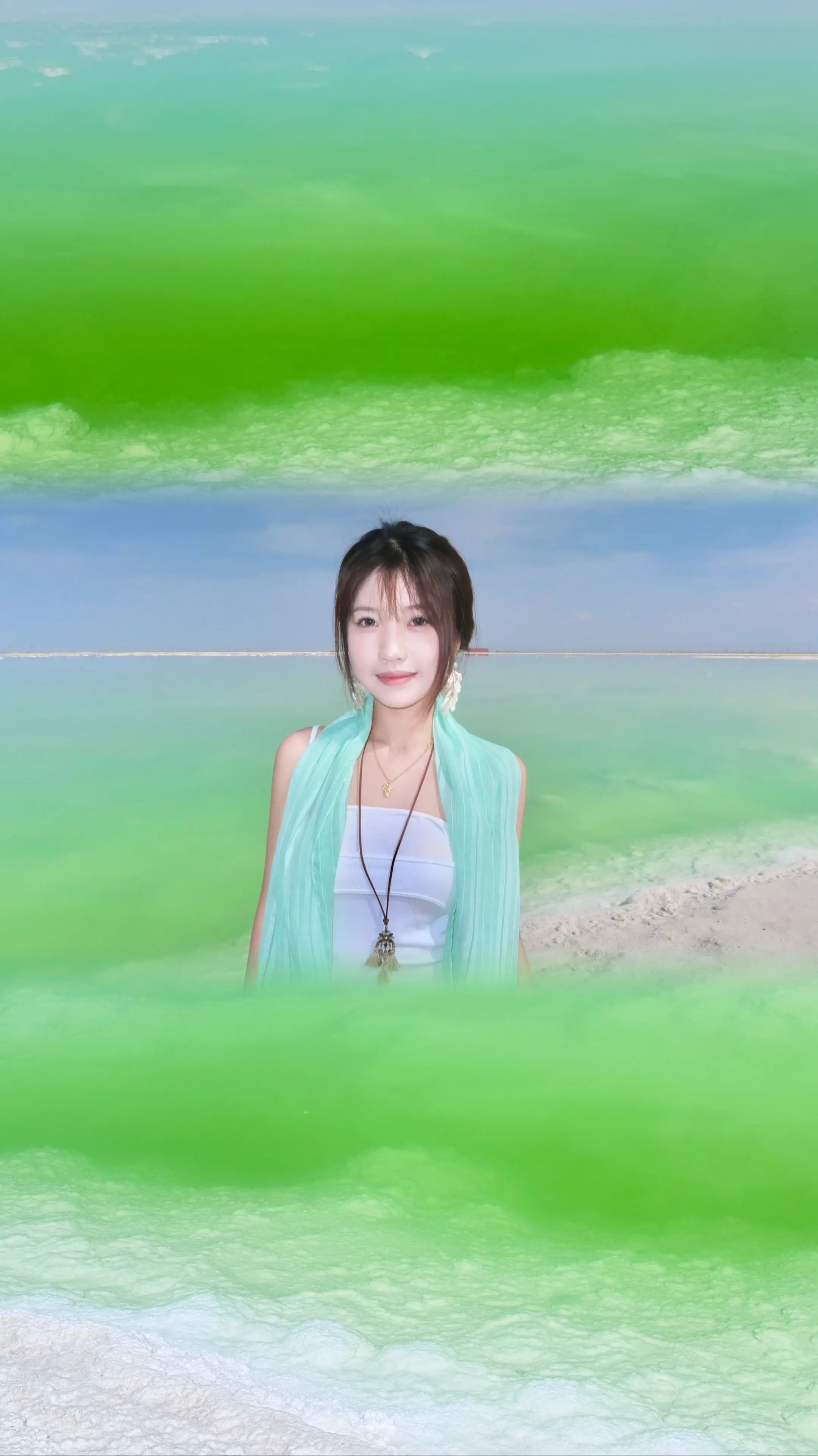 📍格尔木·察尔汗盐湖  上帝点了一杯芝芝青提🍏