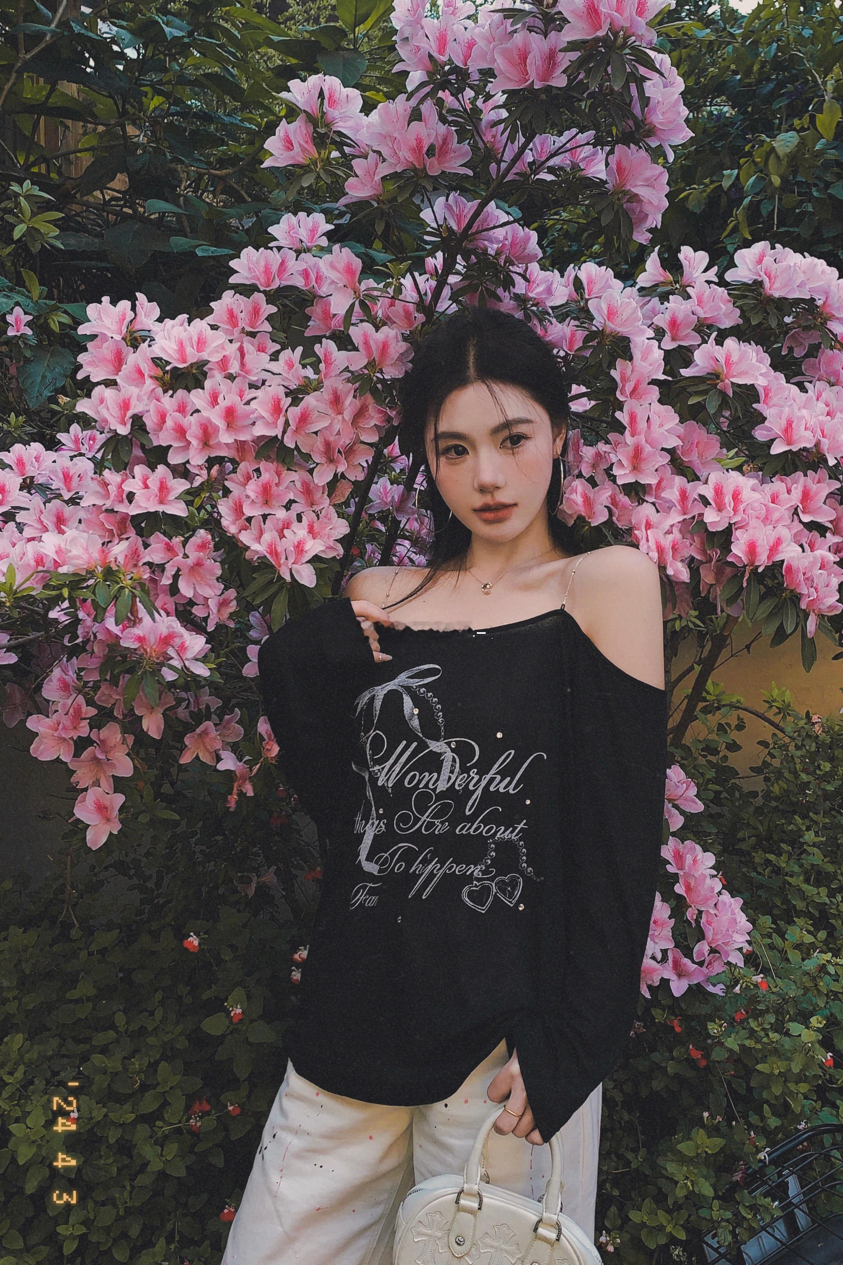 Sweet babe 天丝纸片人T/ Pz啾啾贴钻🎀字母直喷印花太懂少女心  
