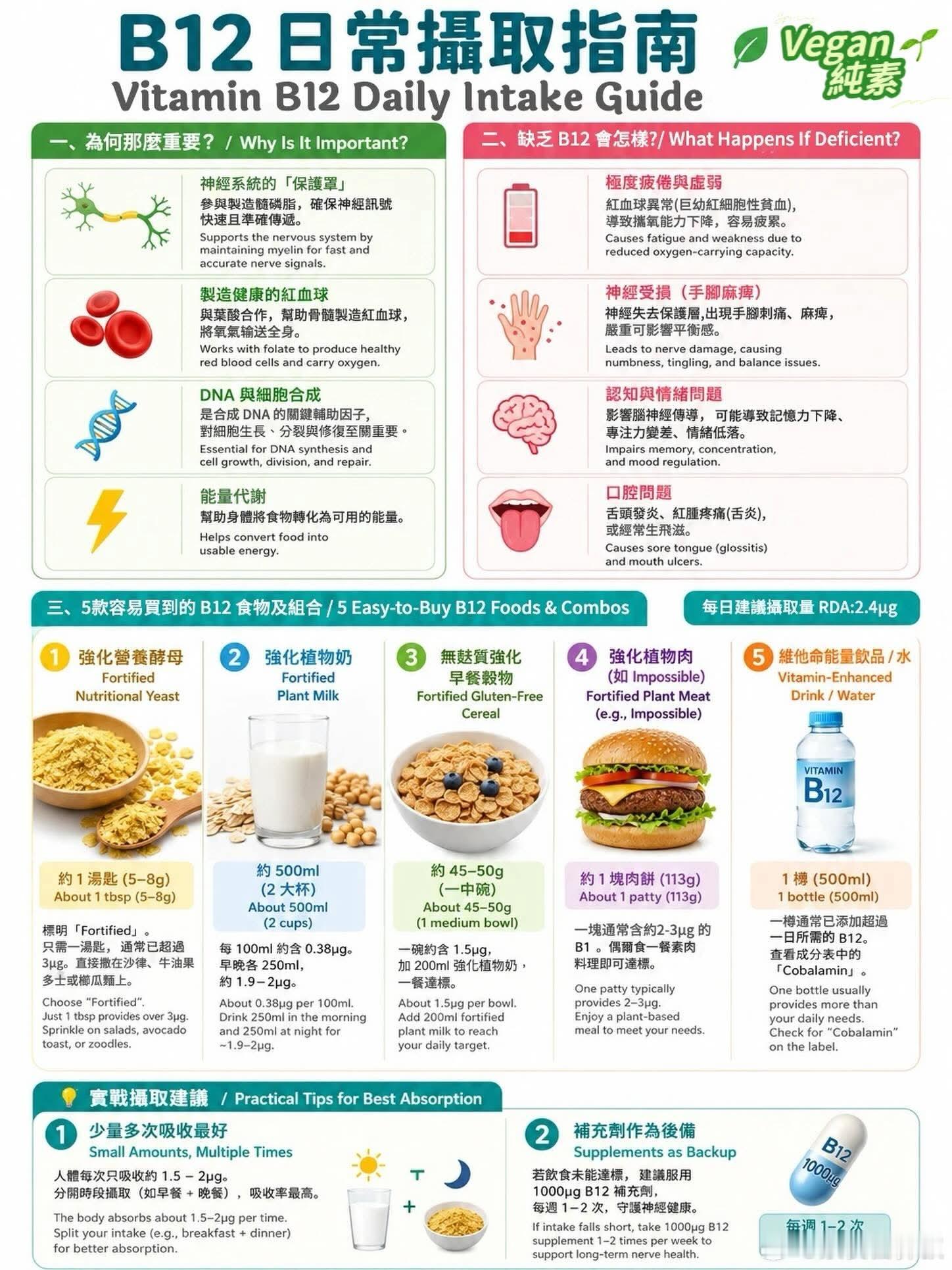 维生素B12日常摄取指南 