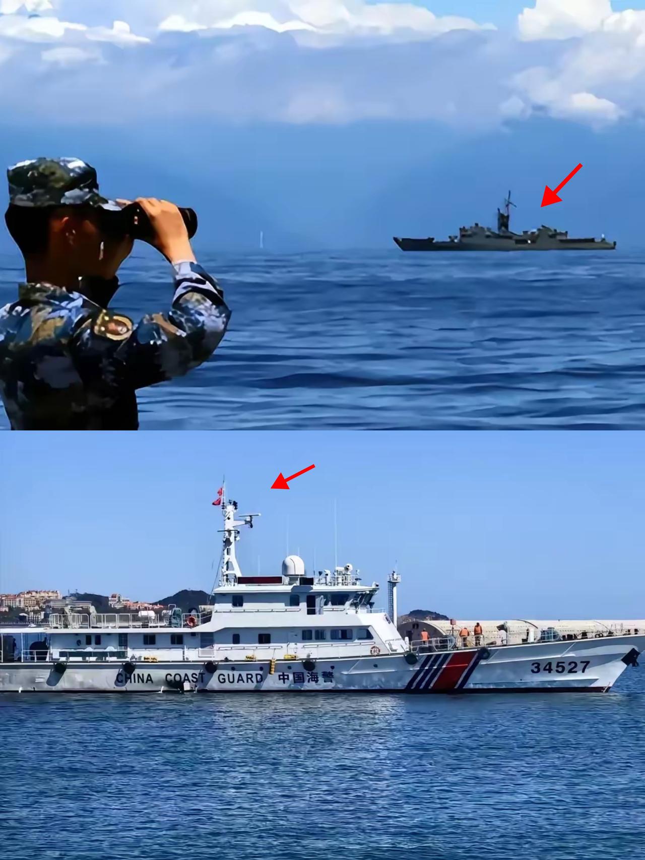 国庆这天海上发生的这件事，
真的不能简单当成普通海上摩擦来看。

两艘大陆船只在