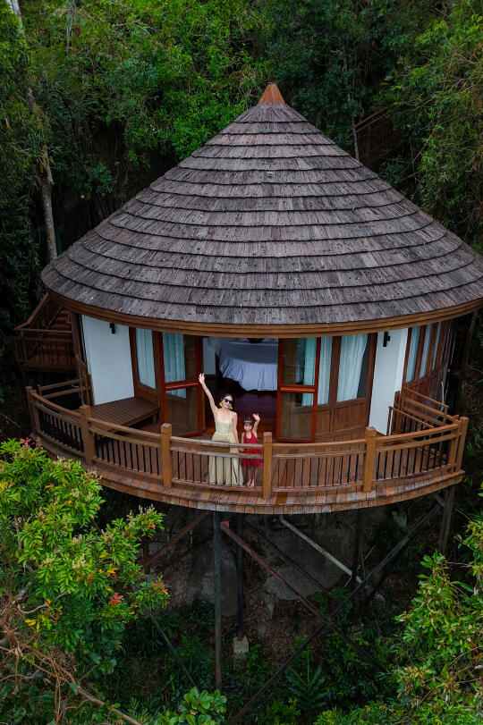 三亚不止有海！带娃住进空中热带雨林树屋