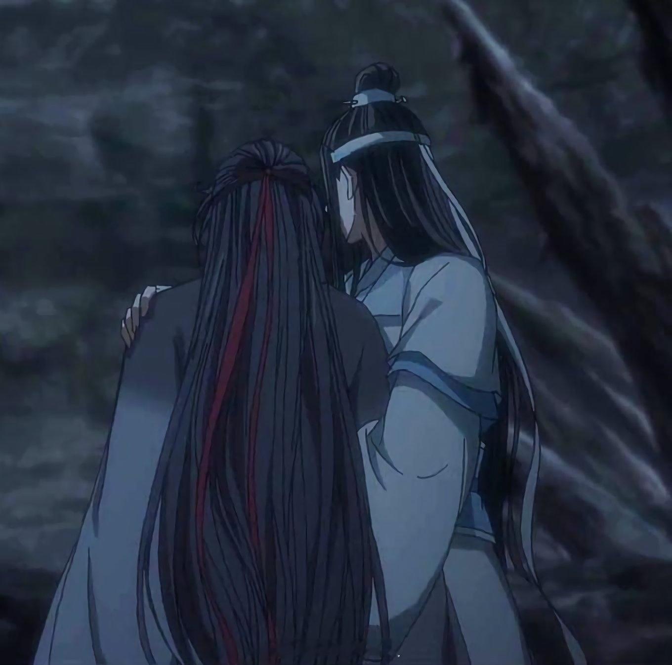 蓝忘机会一直在魏无羡身边，支持他保护他#魔道祖师##魔道祖师动画# ​​​