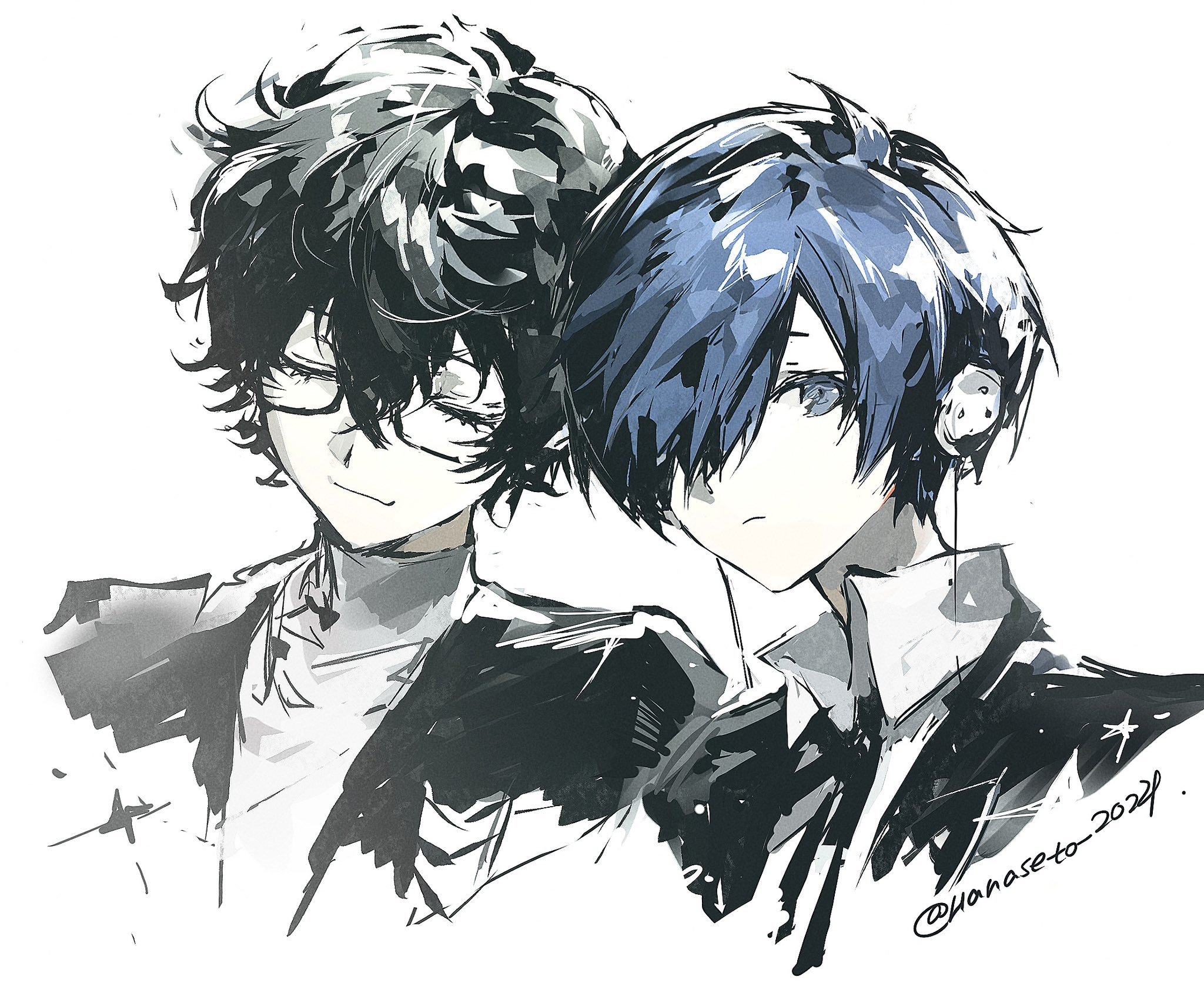 雨宫莲&结城理cr.hanaseto_0913 女神异闻录5[超话]  