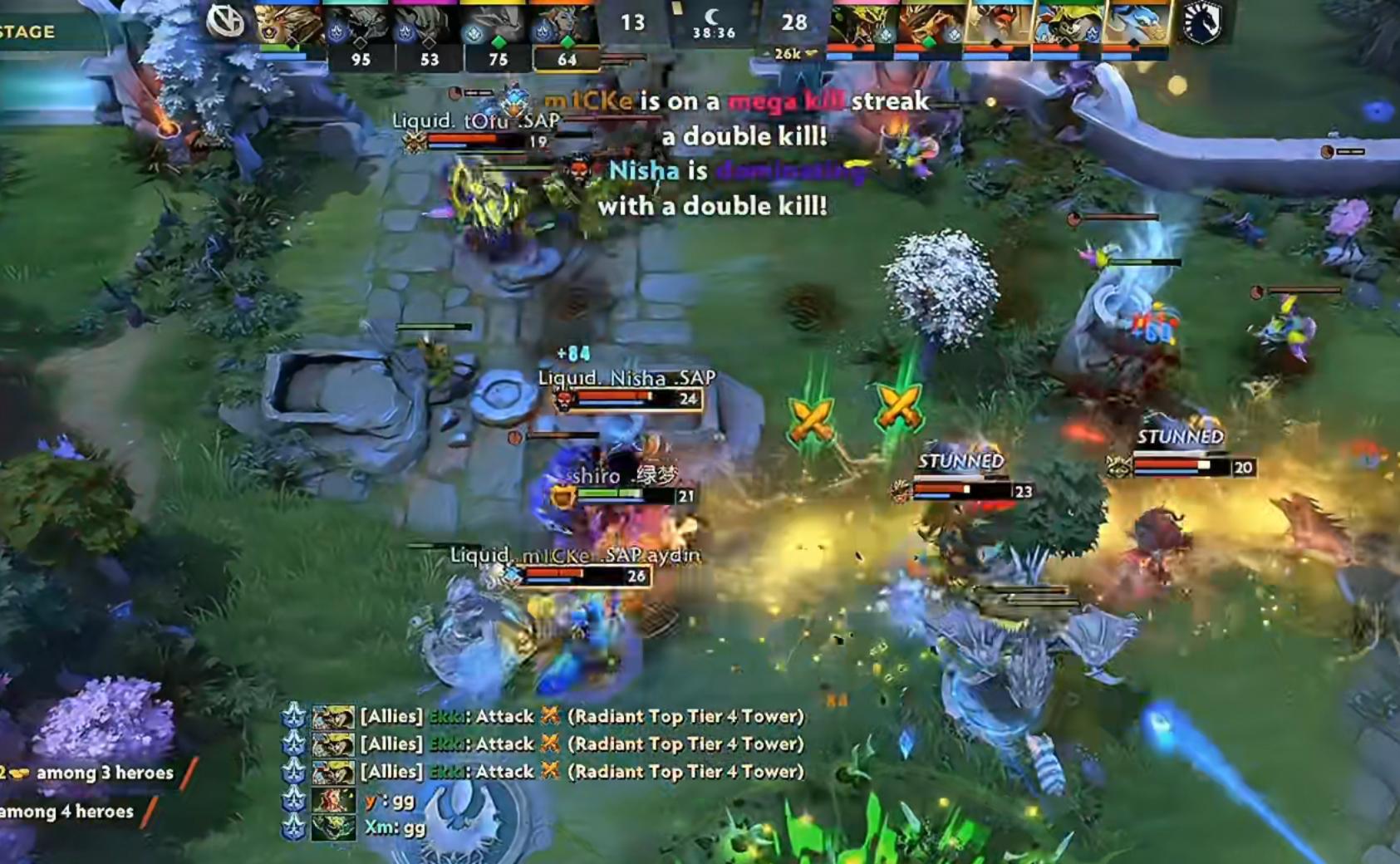 VG第二局不敌Liquid遭后者搬平比分，这把看得出shiro大圣的熟练度确实不