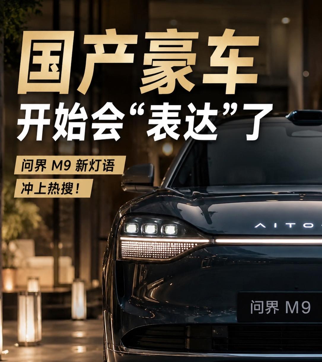 问界 M9 这次火的不是灯，是情绪价值问界 M9 这个灯语功能 🚗✨ 我真的没