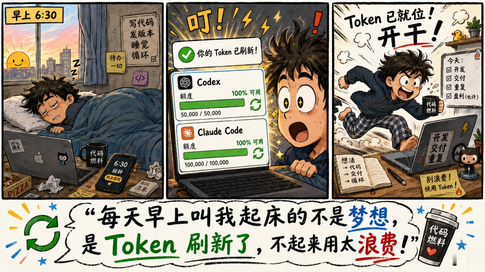 每天早上叫我起床的不是梦想，是 Token 刷新了！ 