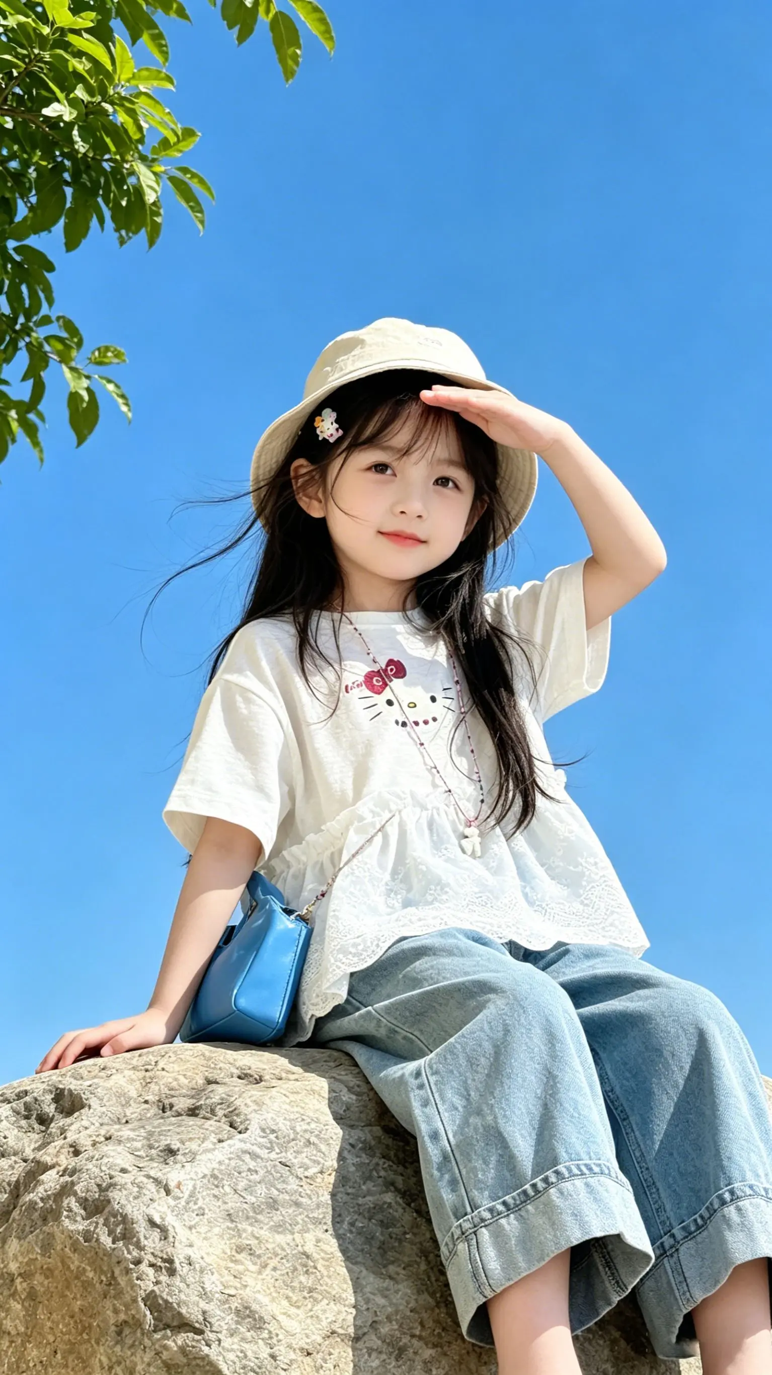 女儿的夏日穿搭~同款在橱窗😍。