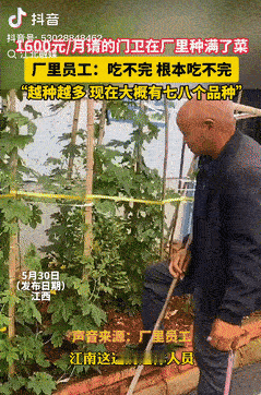 这钱花的值！5月30日，江西，一工厂花1千6每月请了个门卫大爷，谁料，大爷在工作