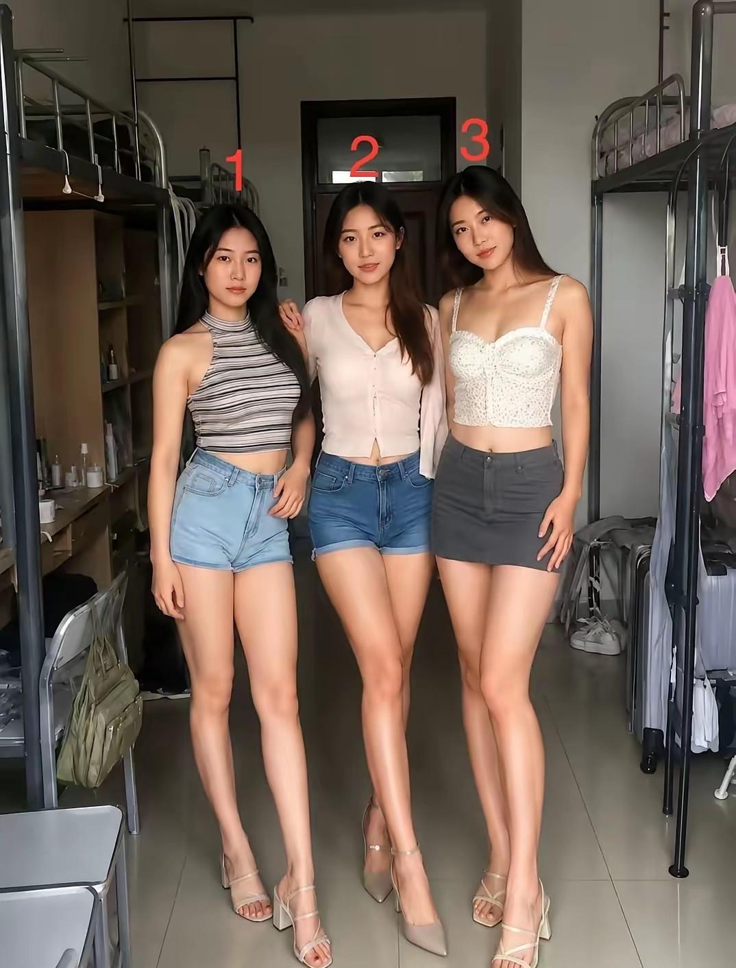 我选2号大美女腿长，个子高，长相好。