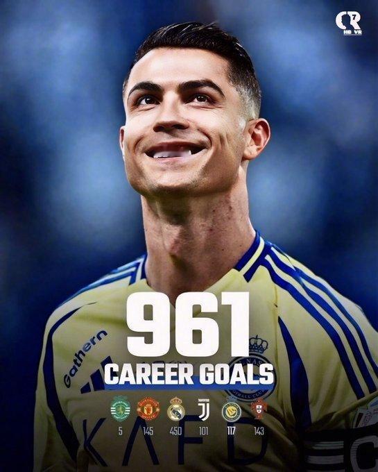 沙特联赛，利雅得胜利客场3-0击败拉斯永恒，C罗接到队友菲利克斯横传在门前轻松推