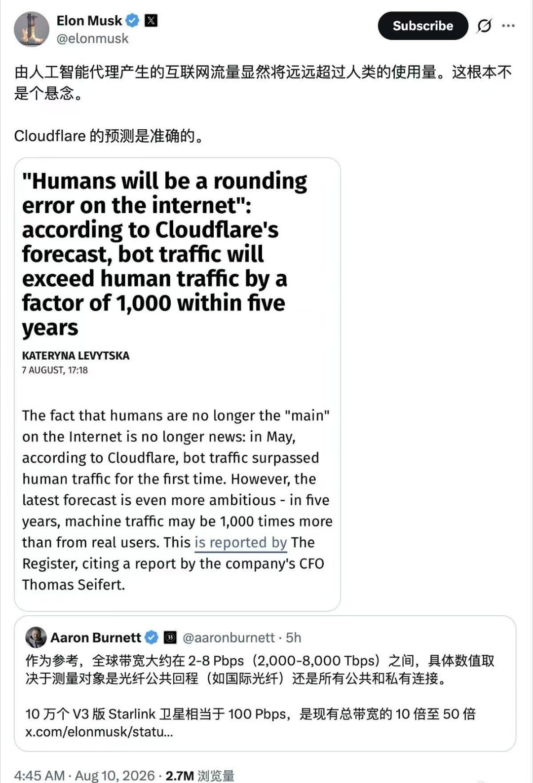 AI 机器人的流量已经超过真人了。 