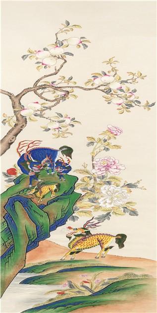 李在明夫妇所赠送的“麒麟图”大有讲究！首先是麒麟是一种瑞兽，象征太平盛世、圣人降