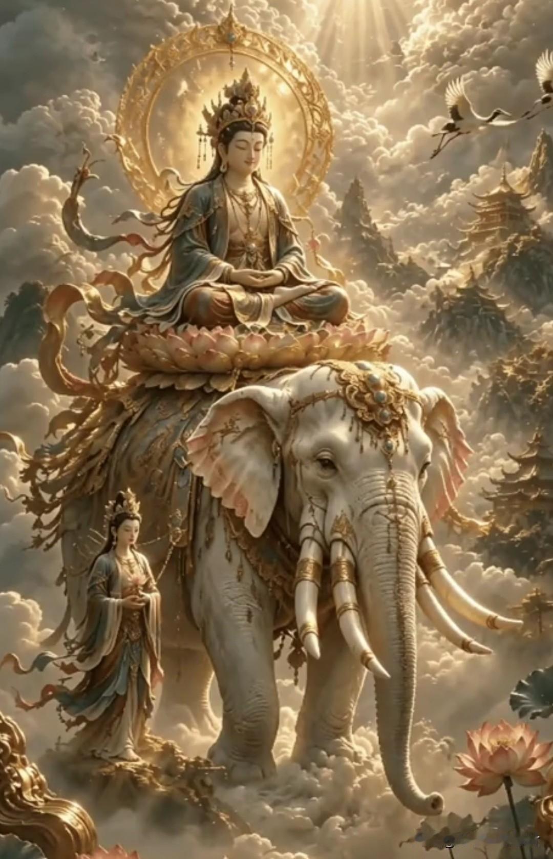 普贤菩萨[玫瑰][玫瑰][玫瑰]