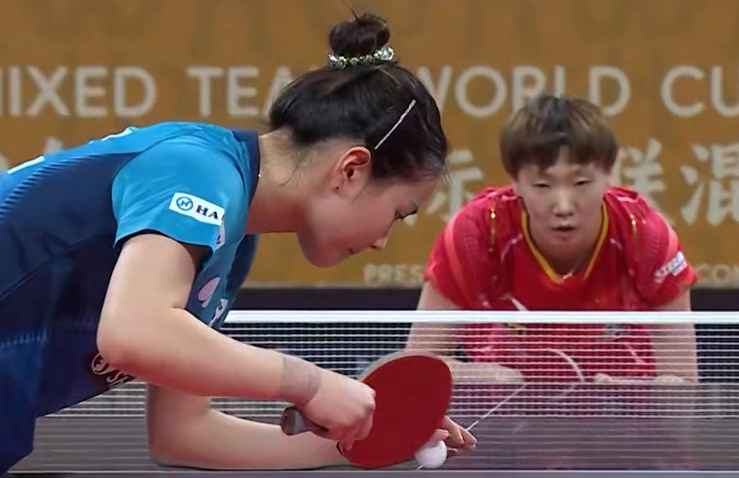 #王曼昱拿下3分##王曼昱3比0金娜英#   实力压制！王曼昱3-0击败金娜英（